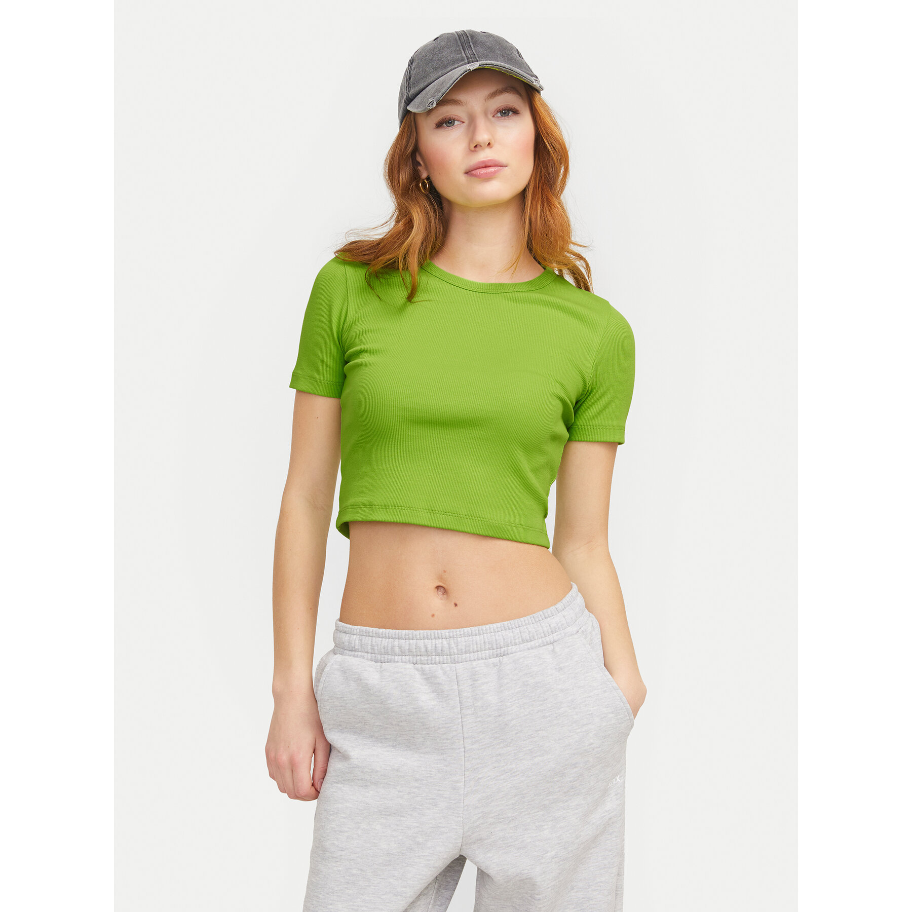 JJXX JJXX T-Shirt Florie 12217164 Πράσινο Slim Fit