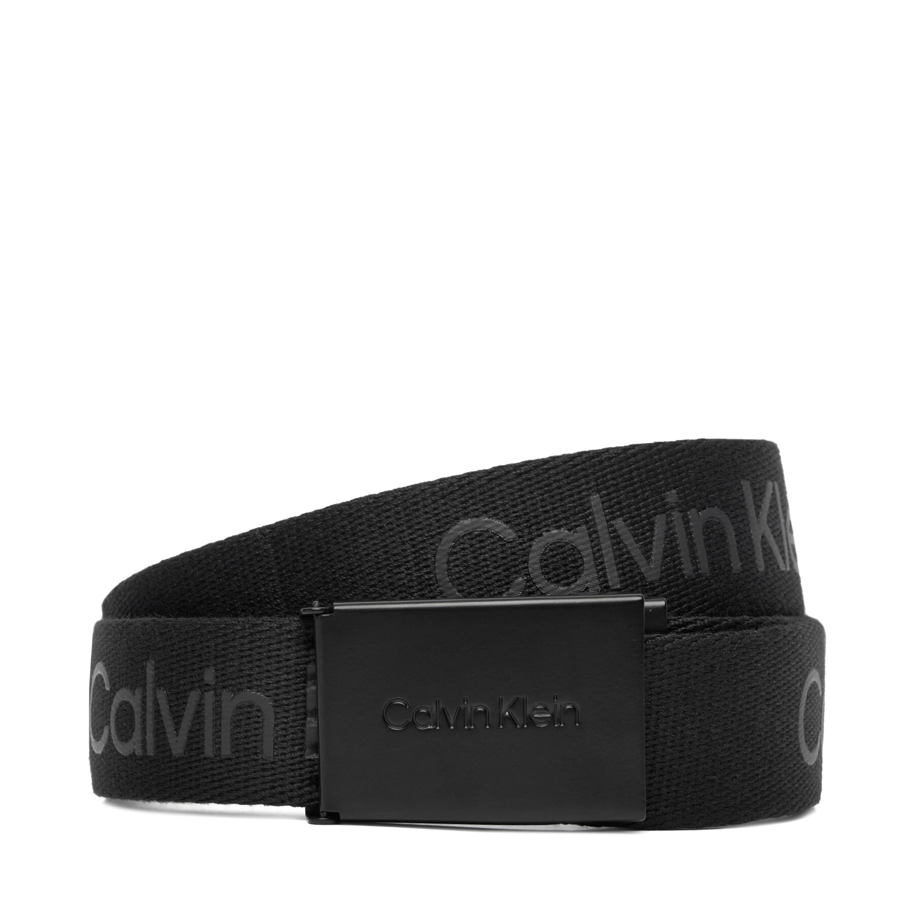 Calvin Klein Ζώνη παιδική Calvin Klein Calvin Logo Canvas Belt IU0IU00667 Μαύρο