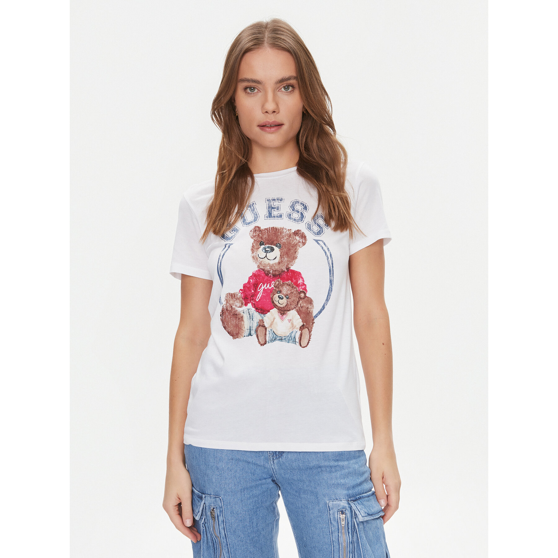 Guess Póló W4RI86 K9SN1 Fehér Regular Fit