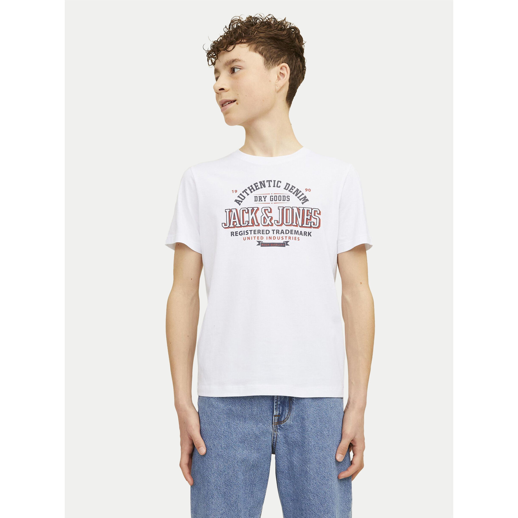 Jack&Jones Junior Jack&Jones Junior T-Shirt Logo 12258876 Λευκό Regular Fit