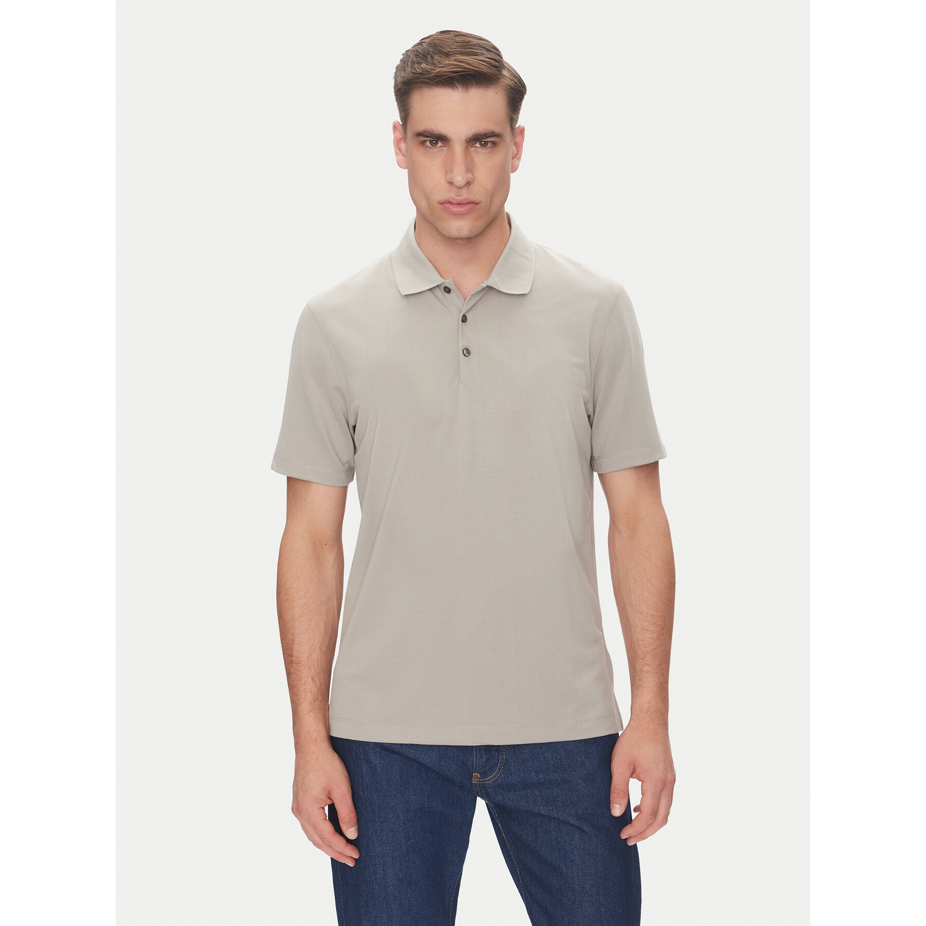 Calvin Klein Polo LV04LB220G Μπεζ Regular Fit
