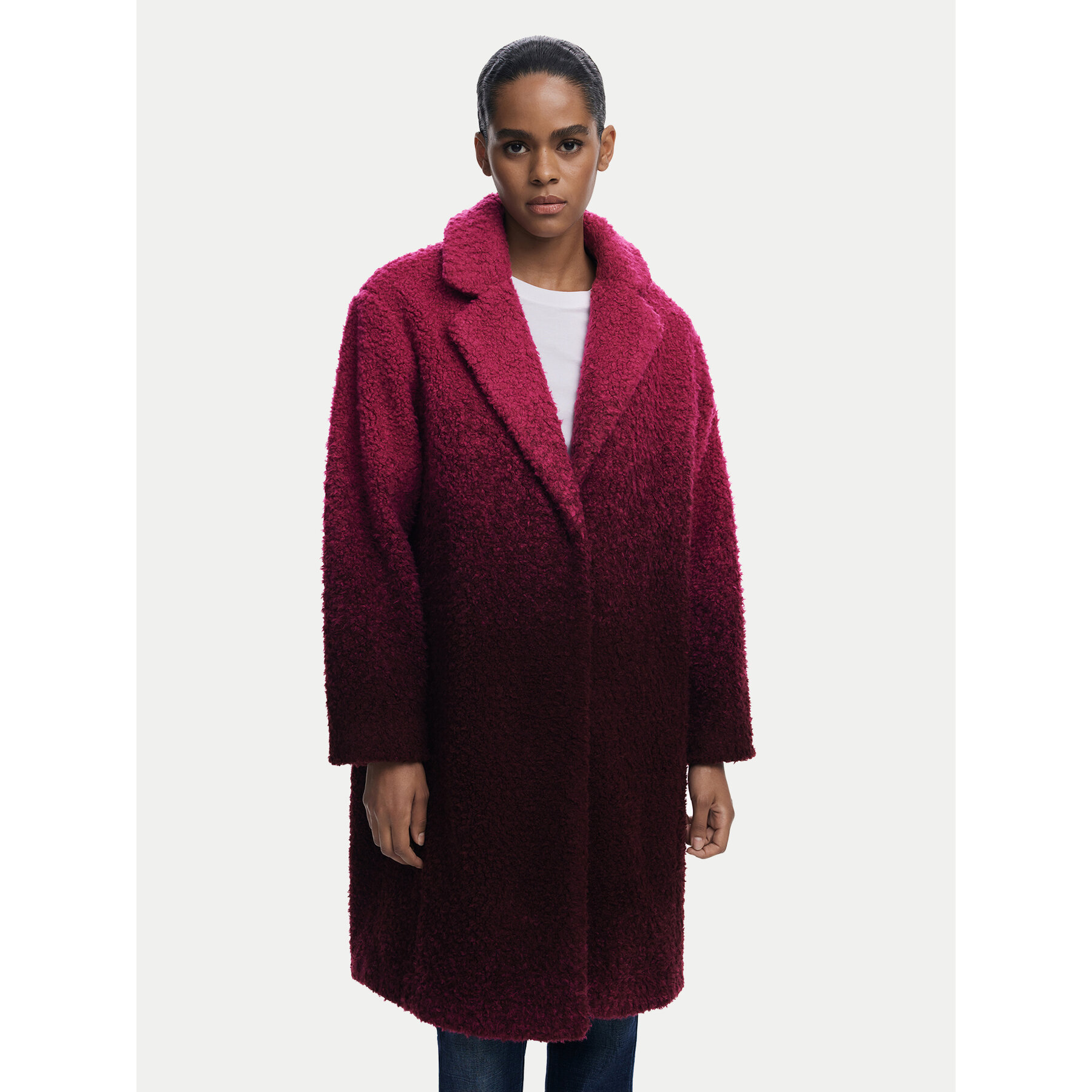 Desigual Wintermantel Icecream 25WWEW64 Rosa Relaxed Fit