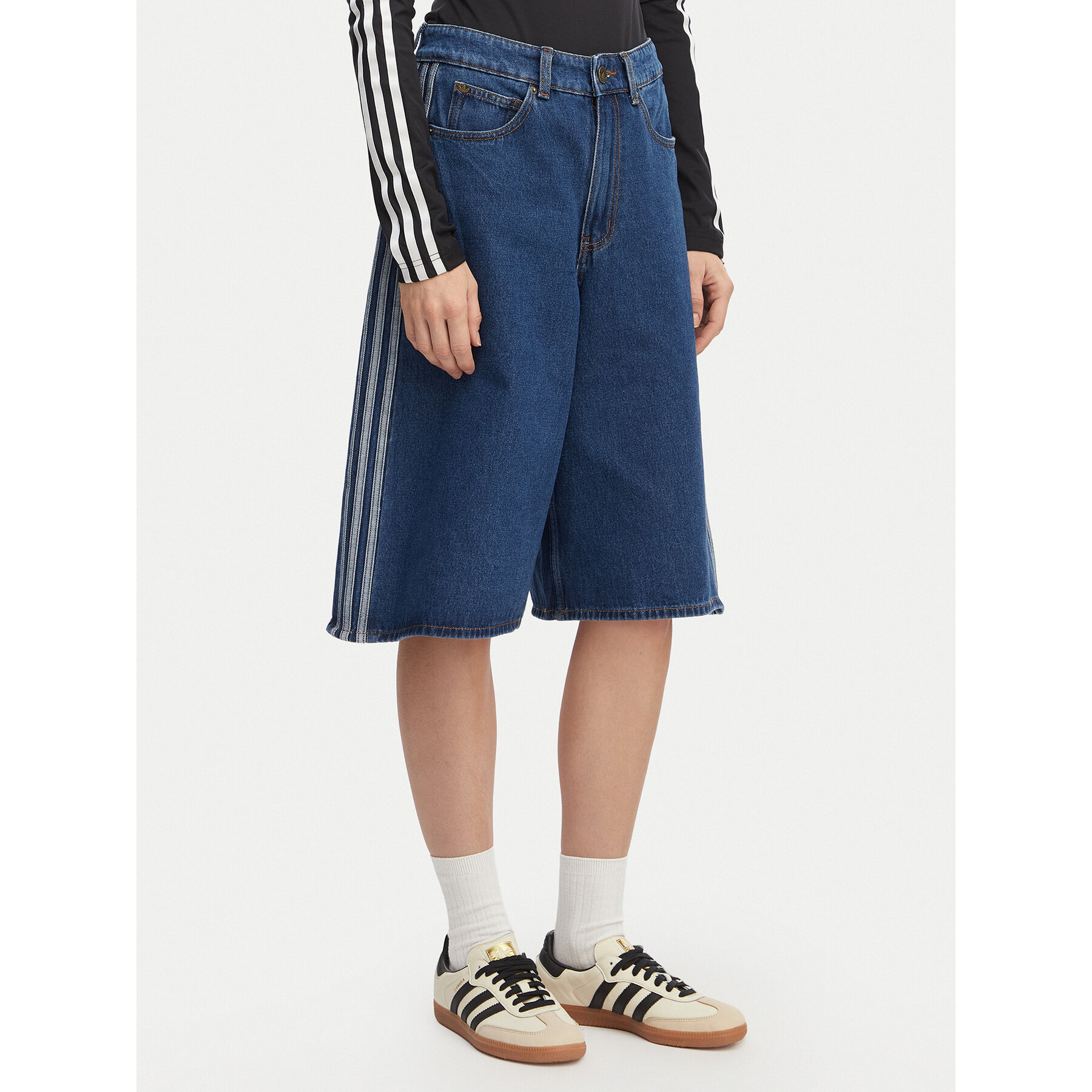 adidas Jeansshorts Firebird Jorts KD2915 Blau Oversize