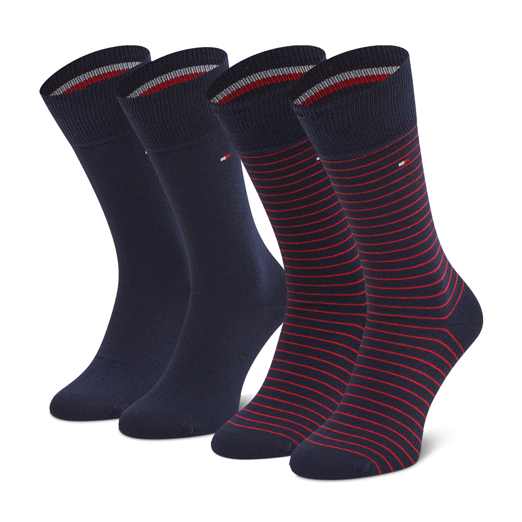 Set od 2 para muških visokih čarapa Tommy Hilfiger 100001496 Tamnoplava