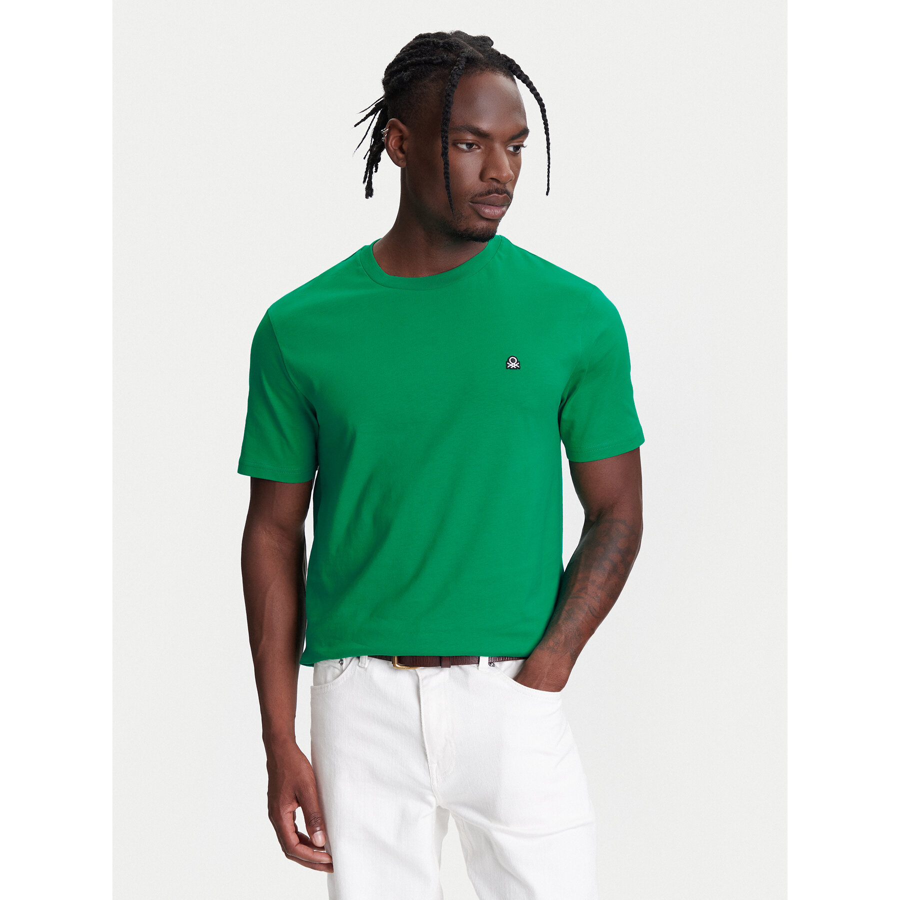 United Colors Of Benetton T-Shirt 3MI5J1AF7 Πράσινο Regular Fit