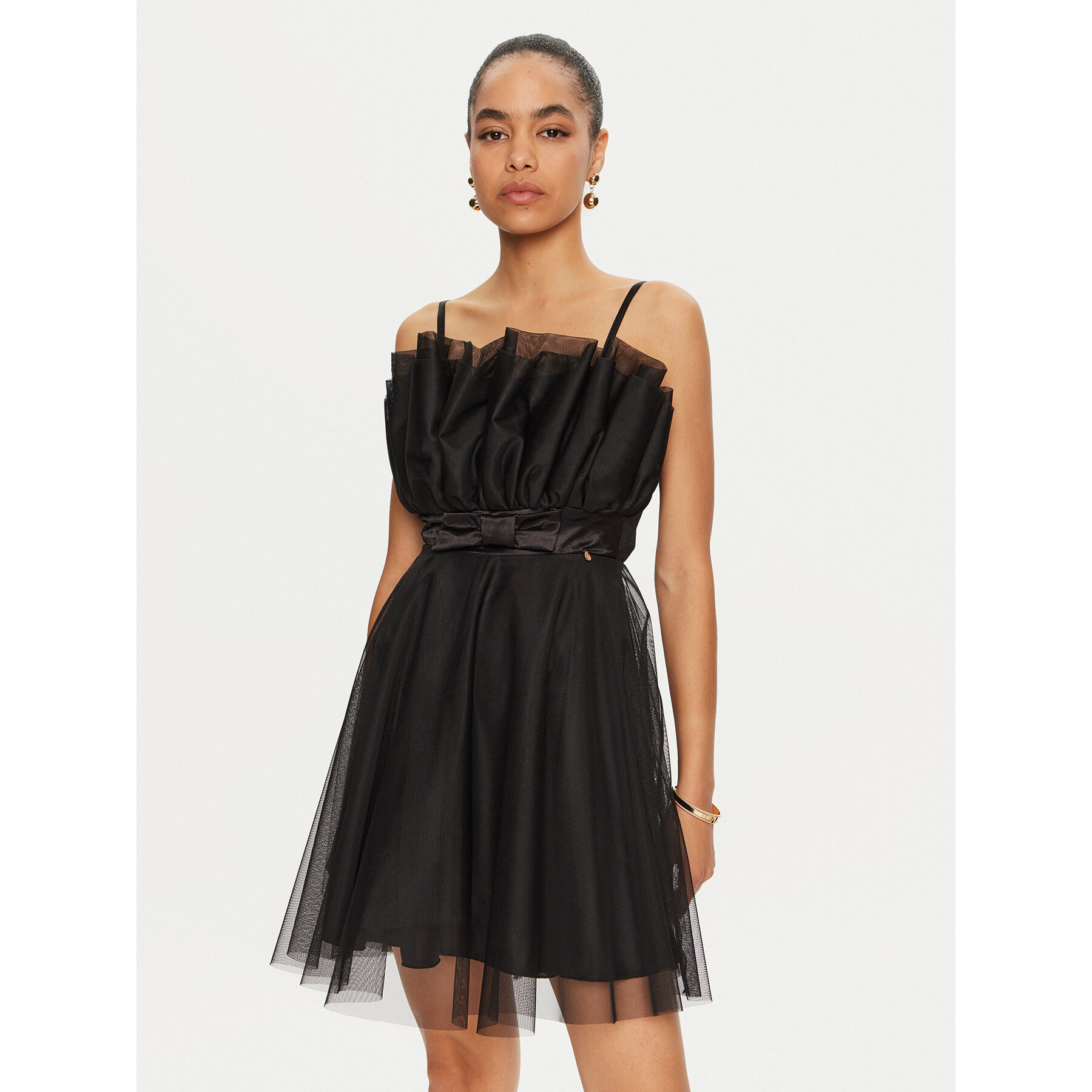 Rinascimento Coctailkleid CFC0121817003 Schwarz Regular Fit