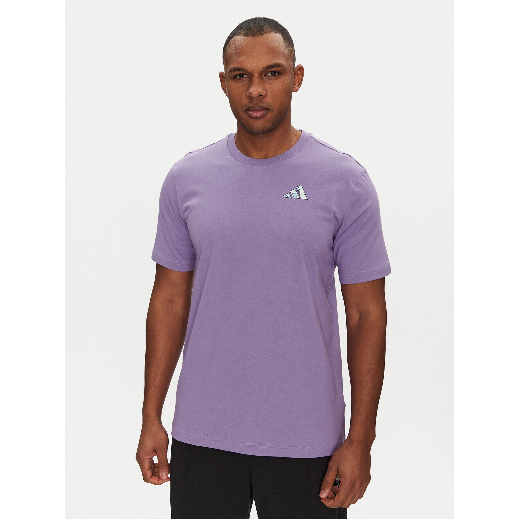 adidas Póló Earth Day Graphic JI6757 Lila Regular Fit