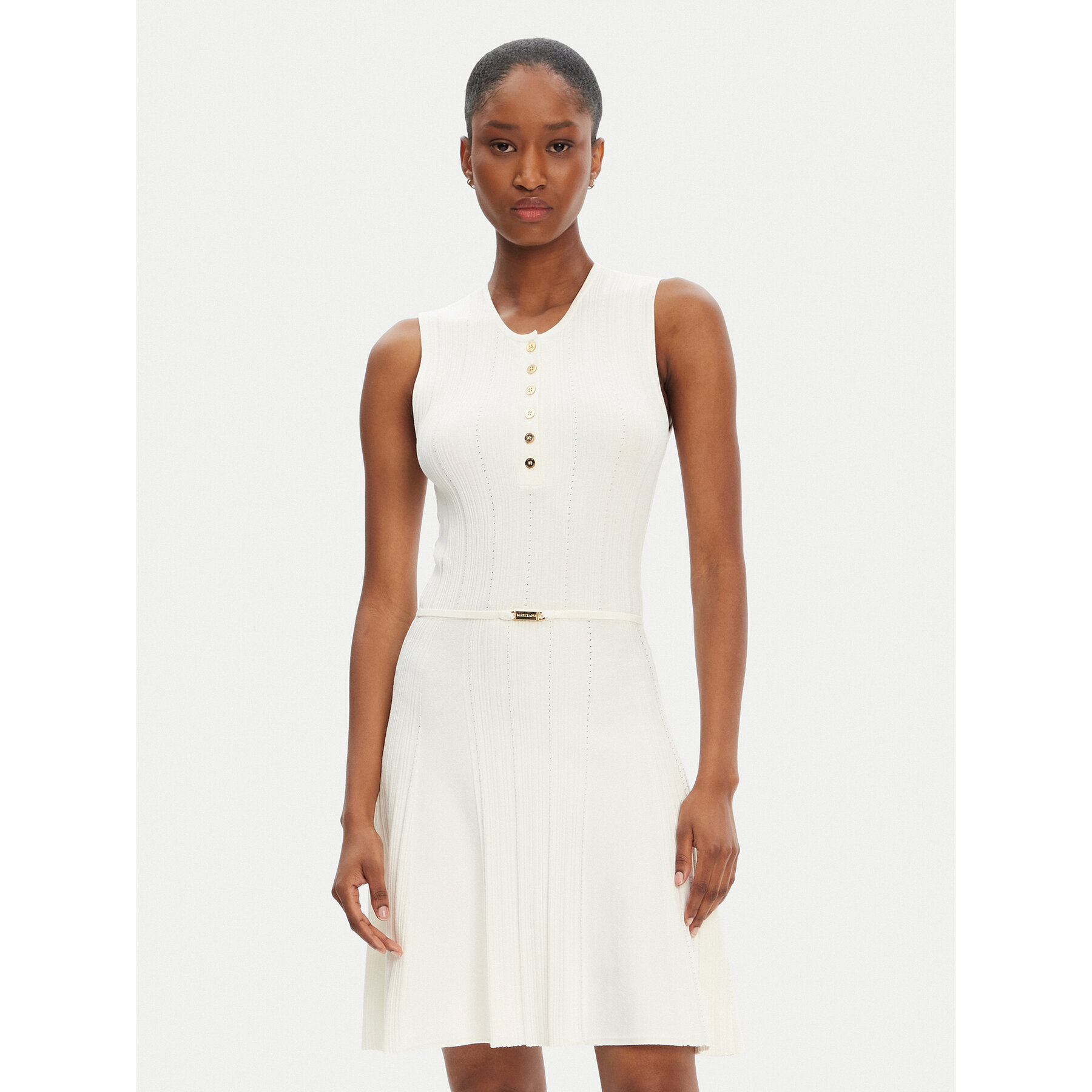 Marciano Guess Strickkleid 5GGK26 5874Z Écru Regular Fit