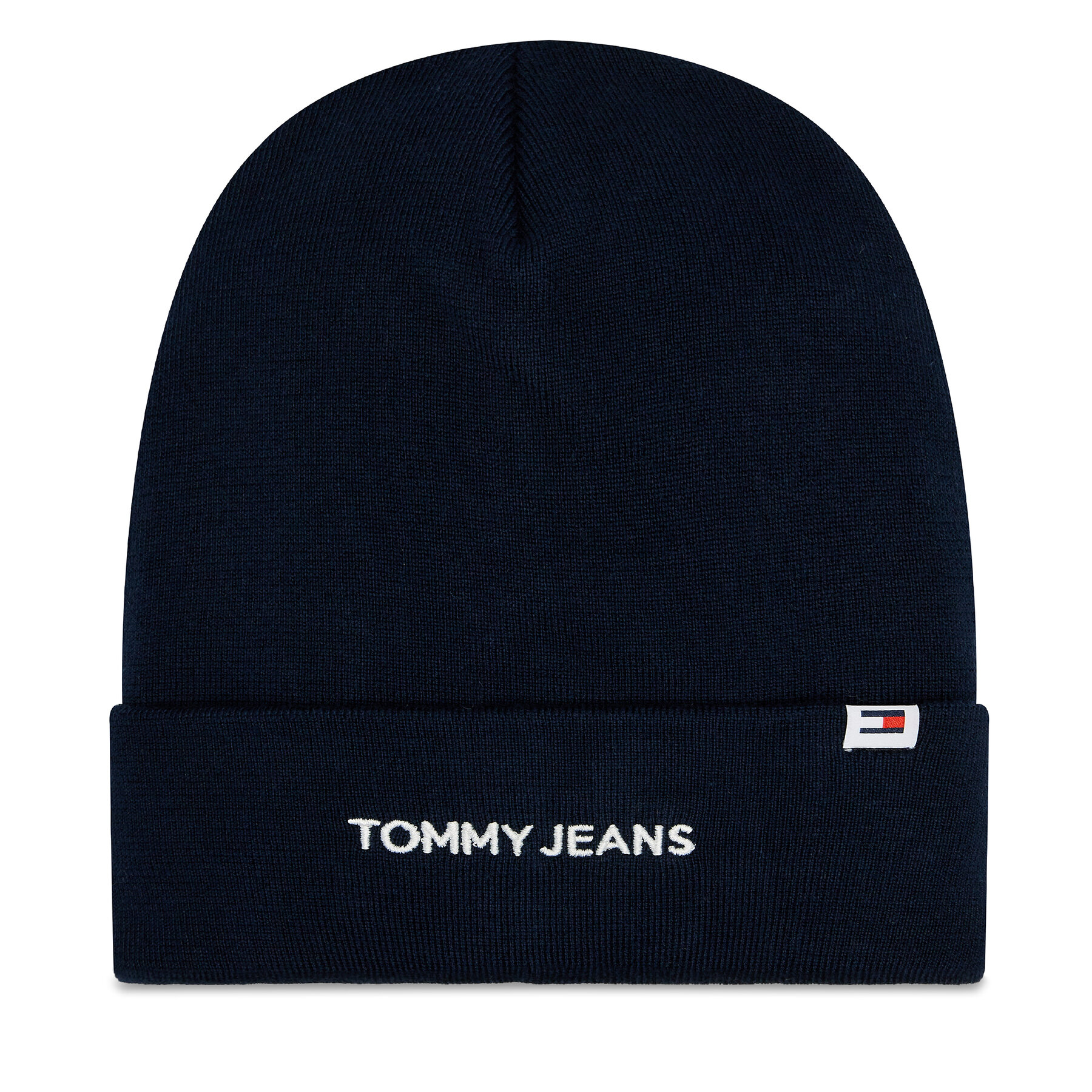 Mütze Tommy Jeans Linear Logo AW0AW15843 Dunkelblau, Größe 00