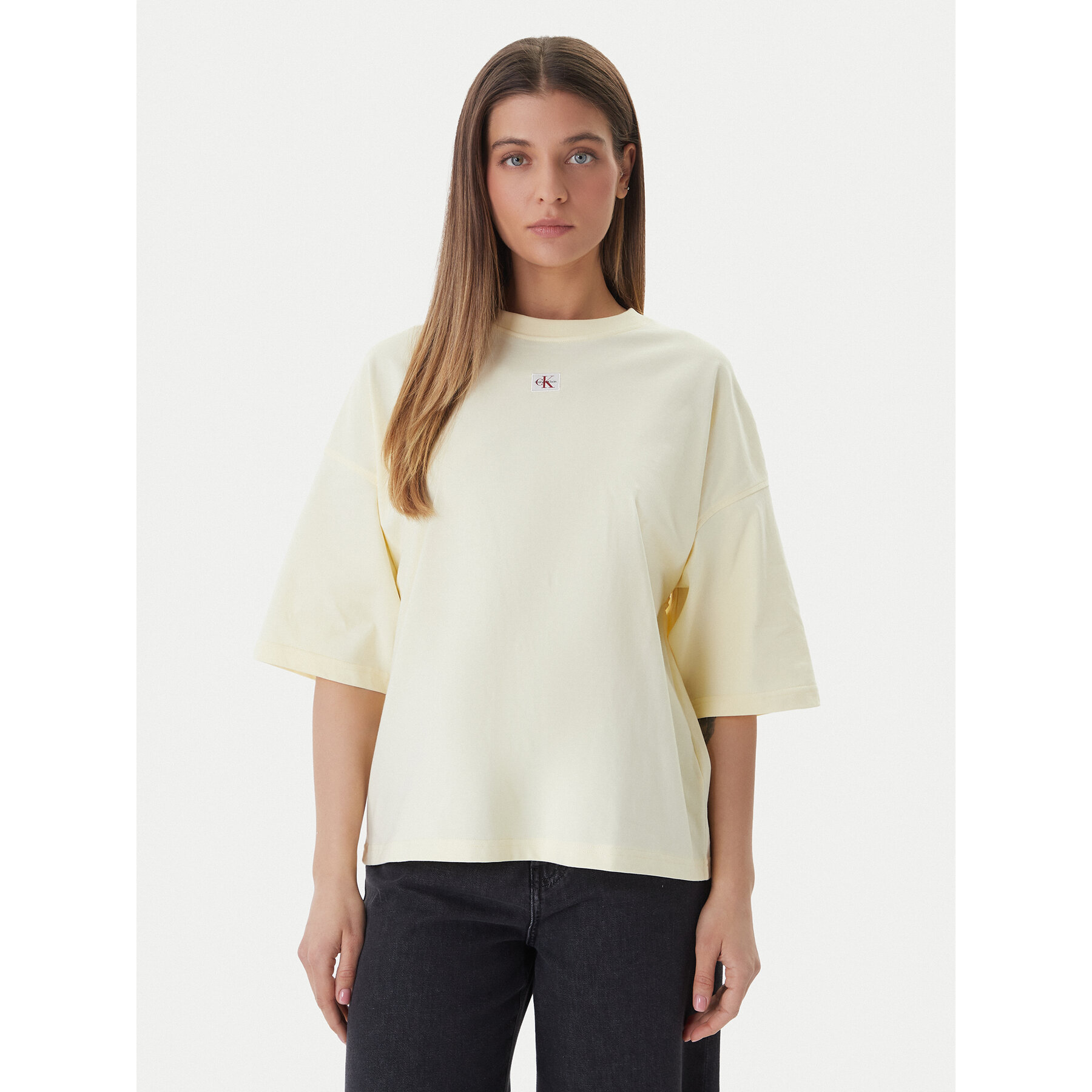 Calvin Klein Jeans T-shirt LV047D204G Žuta Oversize