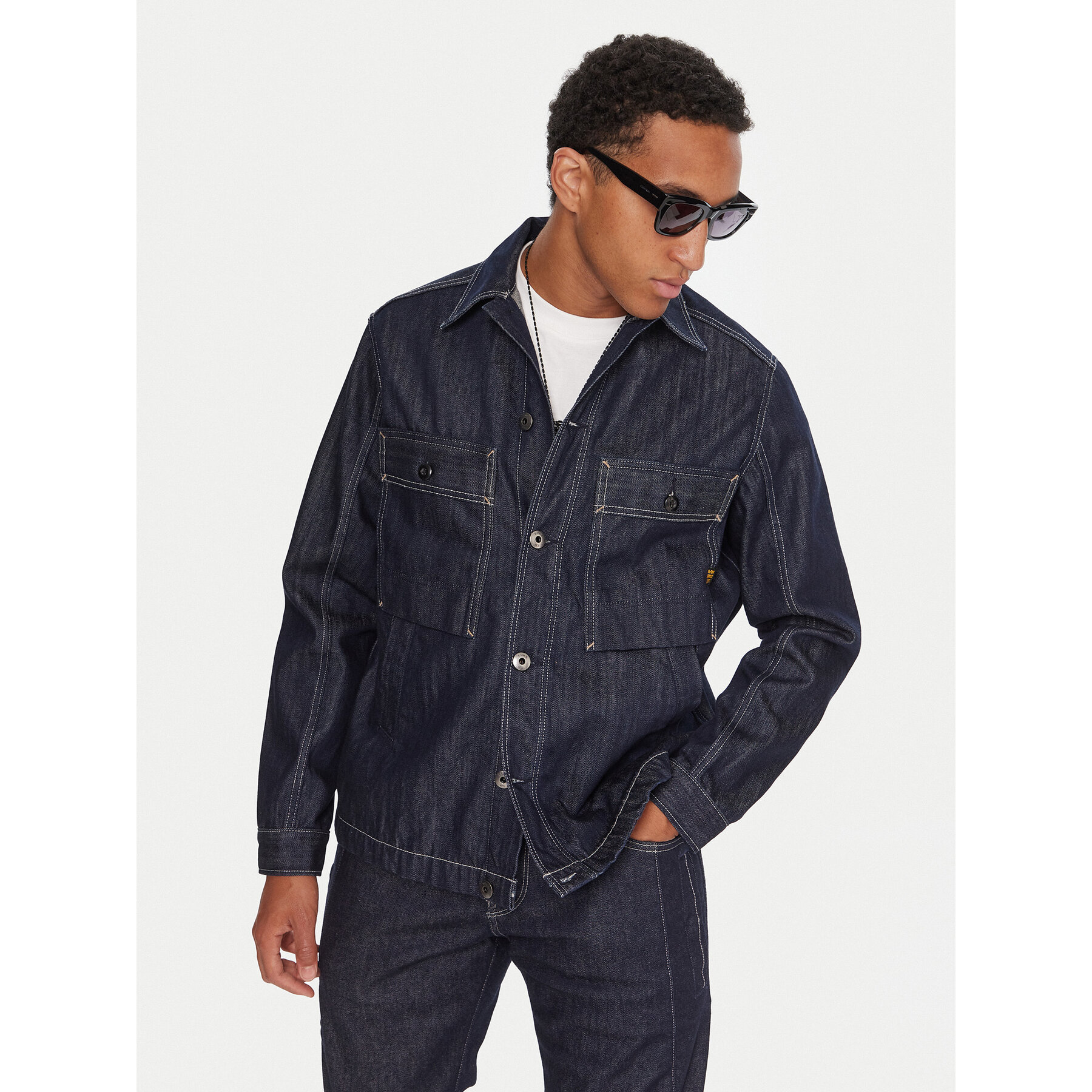 G-Star Raw traper košulja Mosa D26462-D577 Tamnoplava Relaxed Fit