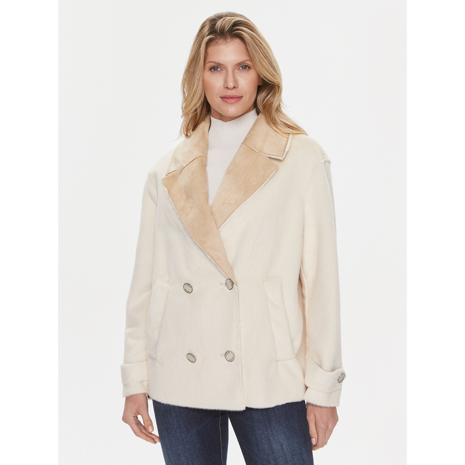 Guess Fellmantel Sabrina W4RL37 WFZV0 Beige Regular Fit
