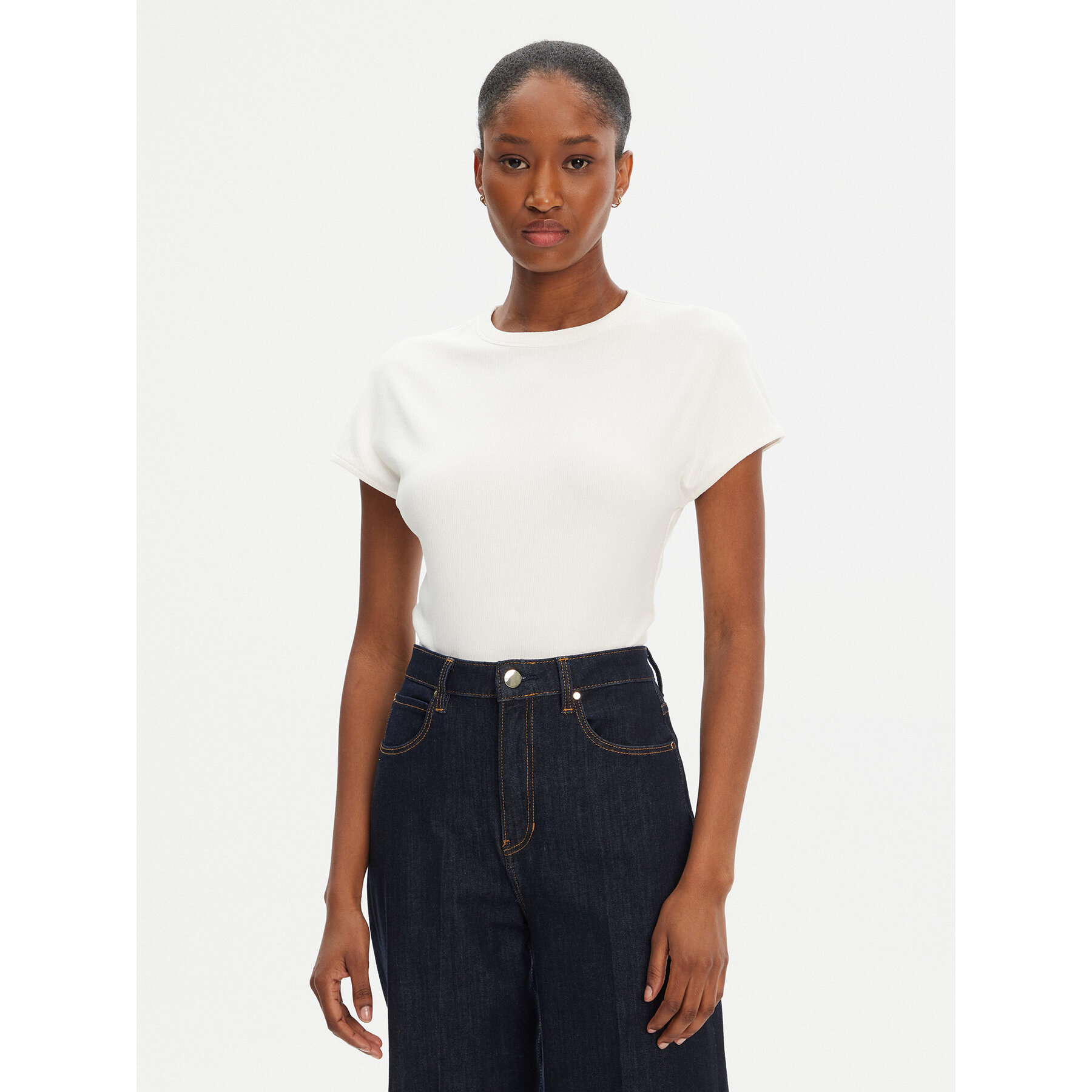 Tommy Hilfiger T-Shirt WW0WW45731 Εκρού Slim Fit