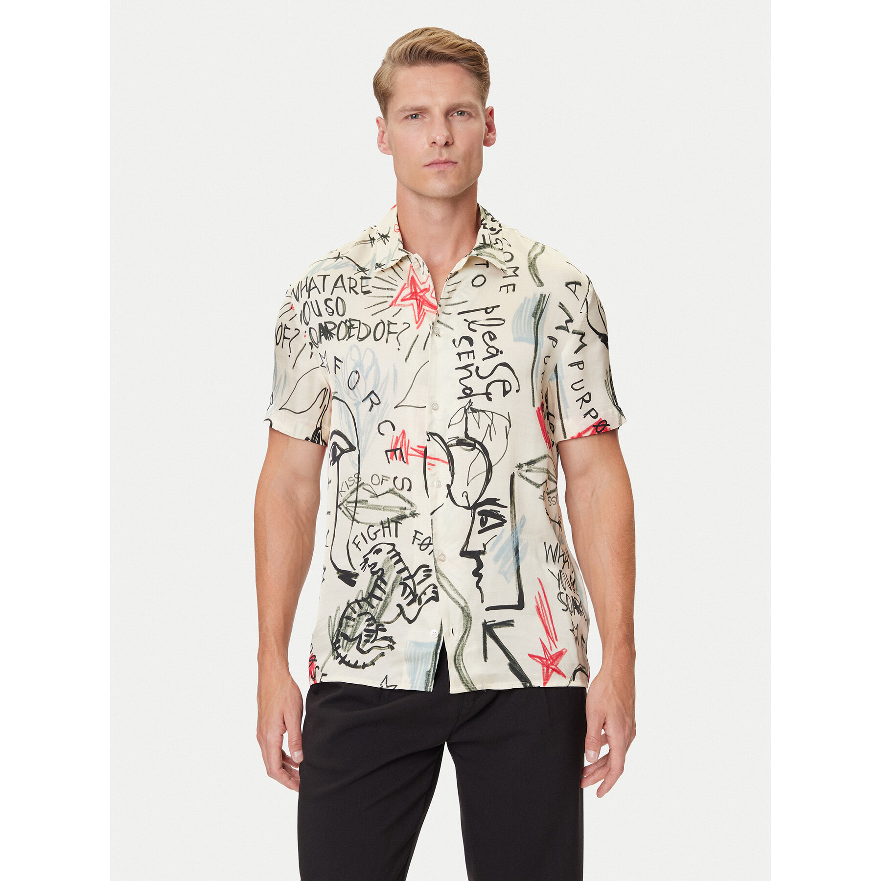 Baldessarini Hemd B3 76002.3725 Weiß Regular Fit
