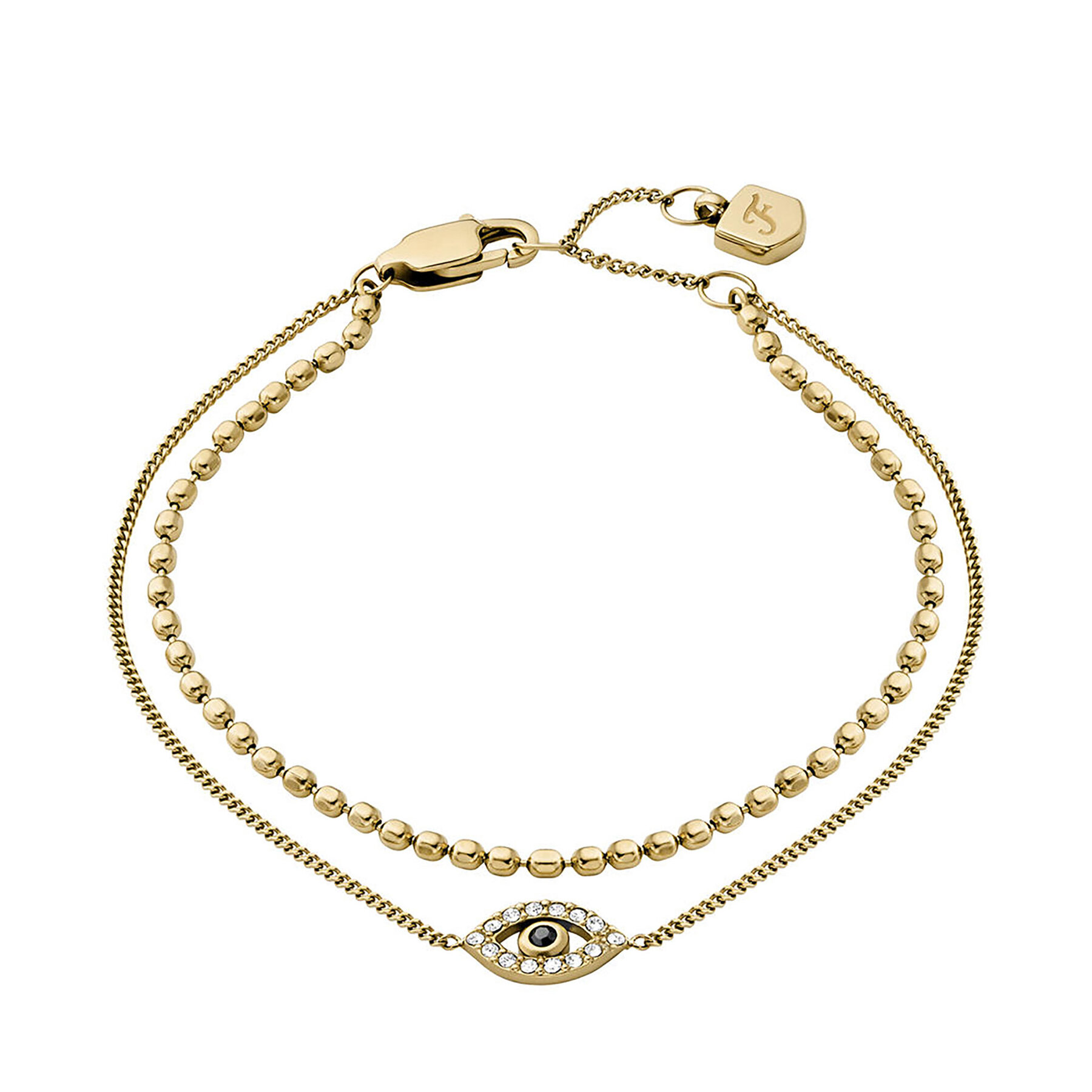 Náramok Fossil Sutton Evil Eye JF04794710 Zlatá