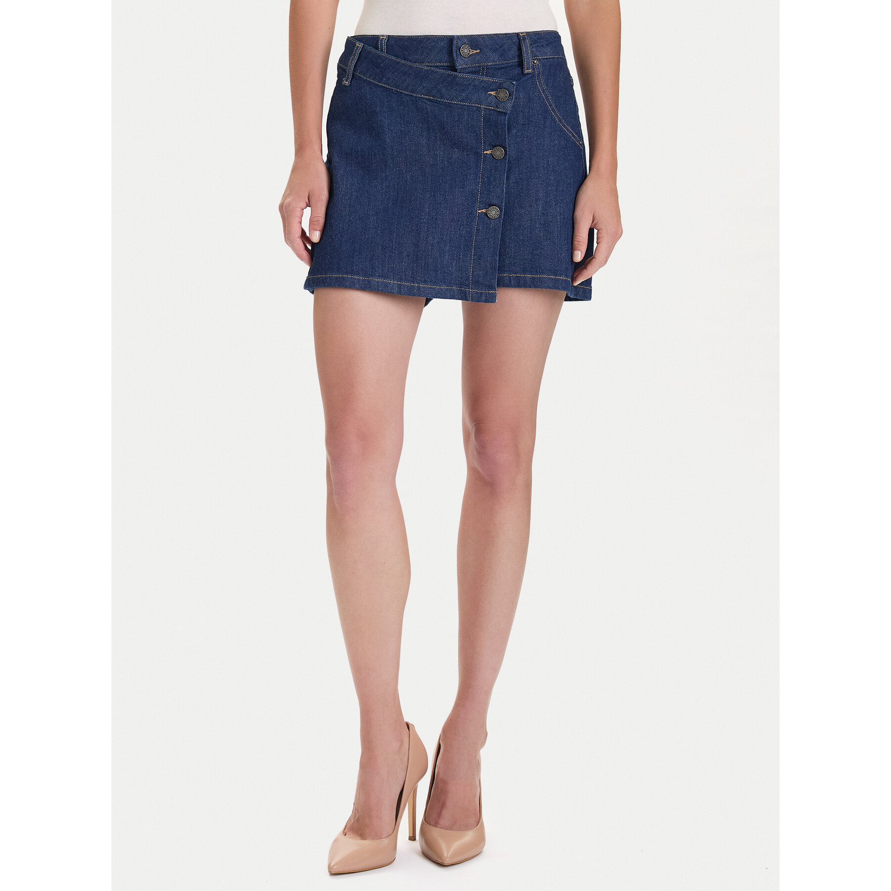 Guess Jeans Jeansrock W5BD96 D002A Dunkelblau Regular Fit