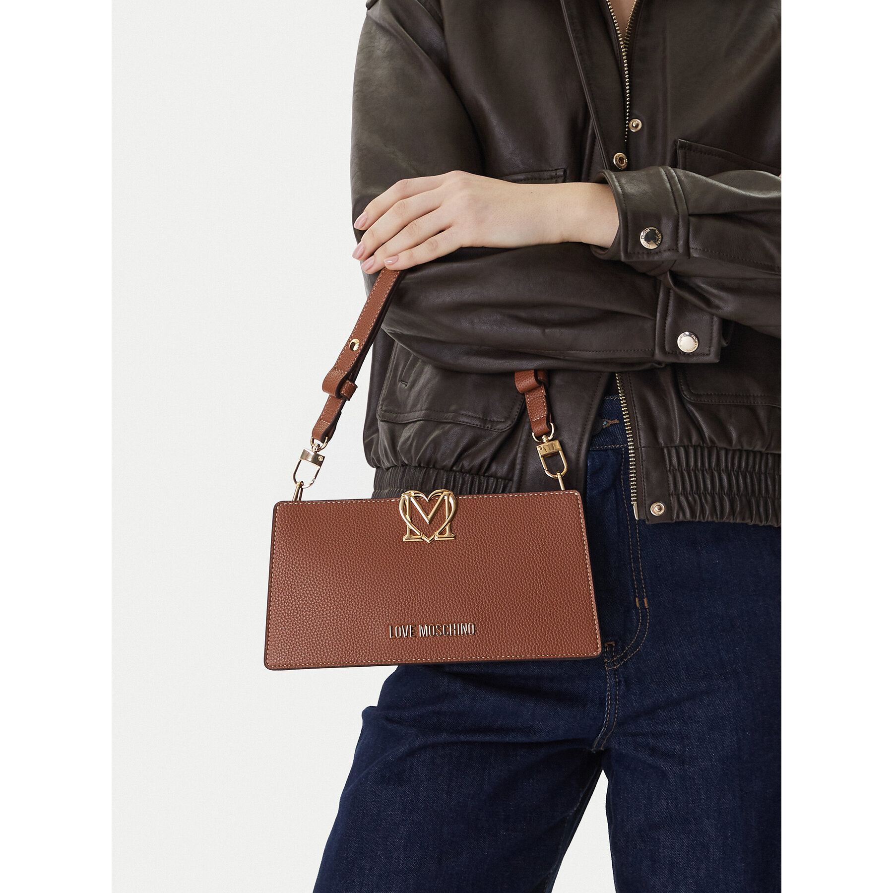 Geantă LOVE MOSCHINO JC4128PP1OLM0200 Maro