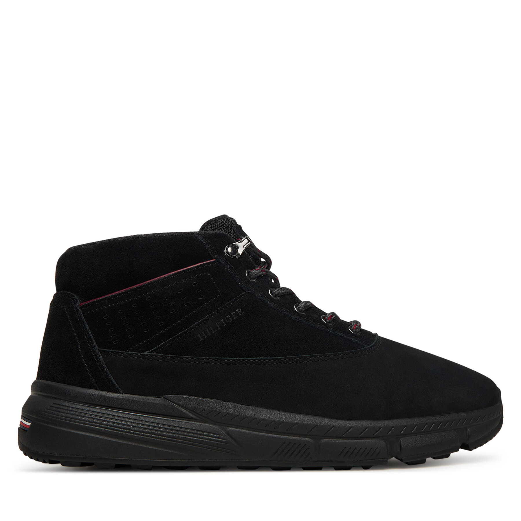 Gležnjarji Tommy Hilfiger Hilfiger W Nbk Sde Hybrid Boot FM0FM05609 Črna