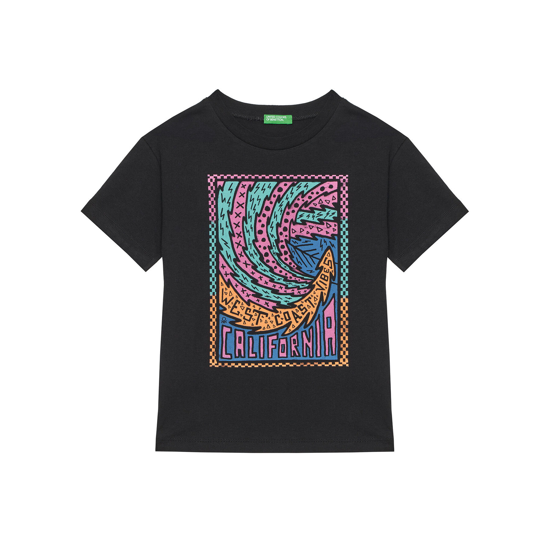 United Colors Of Benetton United Colors Of Benetton T-Shirt 3I1XC10P7 Μαύρο Regular Fit