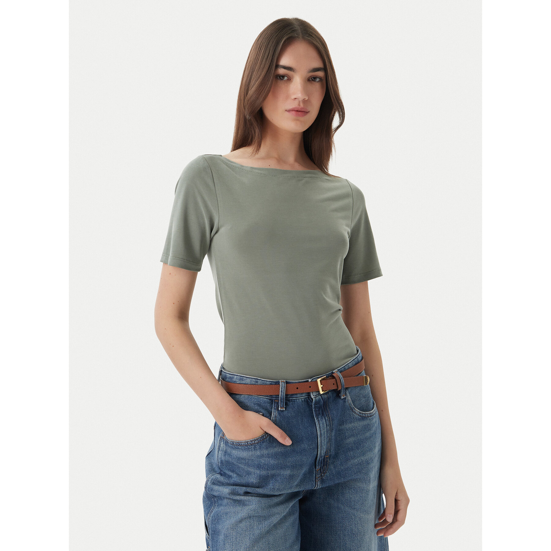 Only T-Shirt Free 15367559 Grün Regular Fit