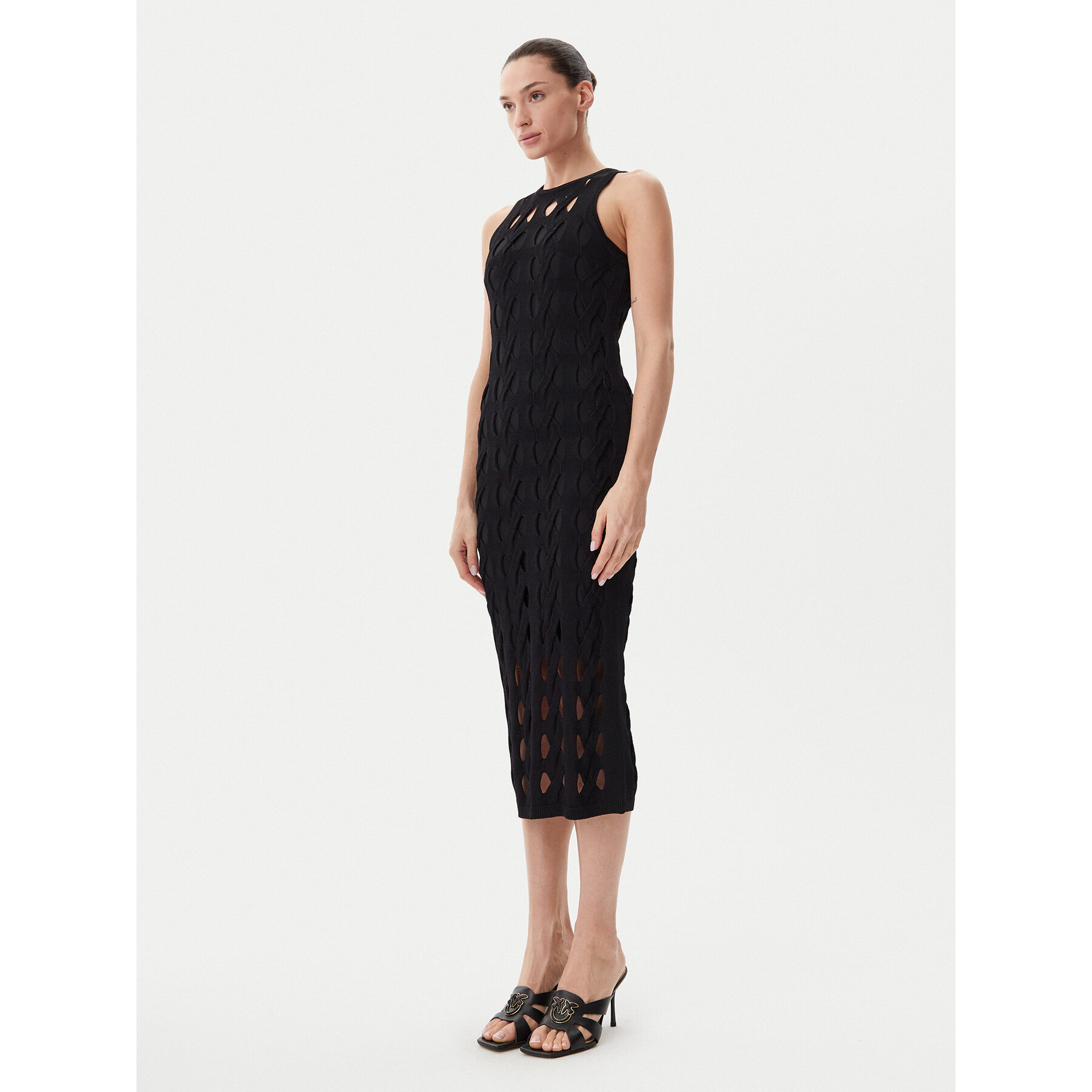 PINKO Strickkleid Allan 105190 A2LW Schwarz Regular Fit