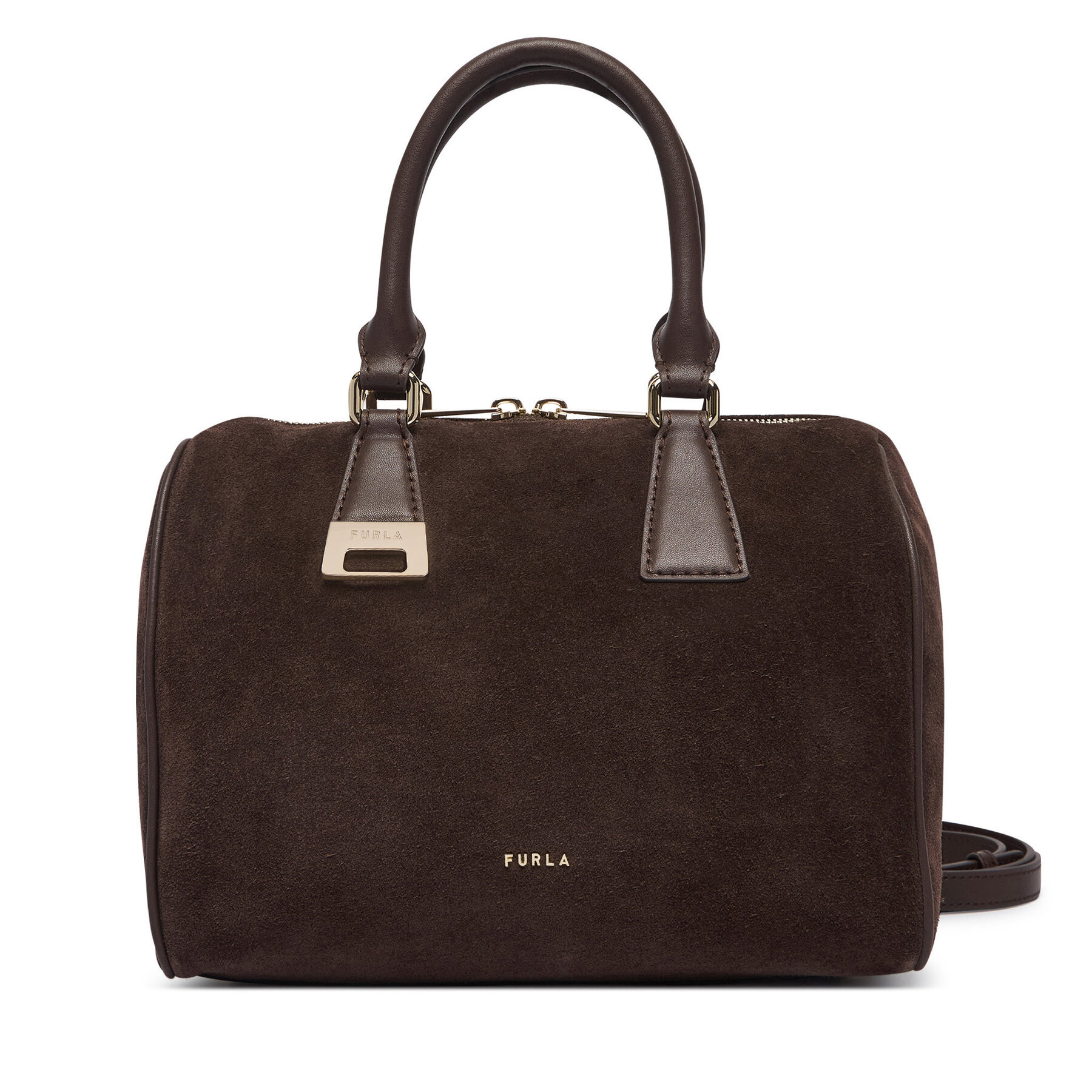 Ročna torba Furla Olivia M Boston Bag WB02148 BX4018 3244S Temno rjava