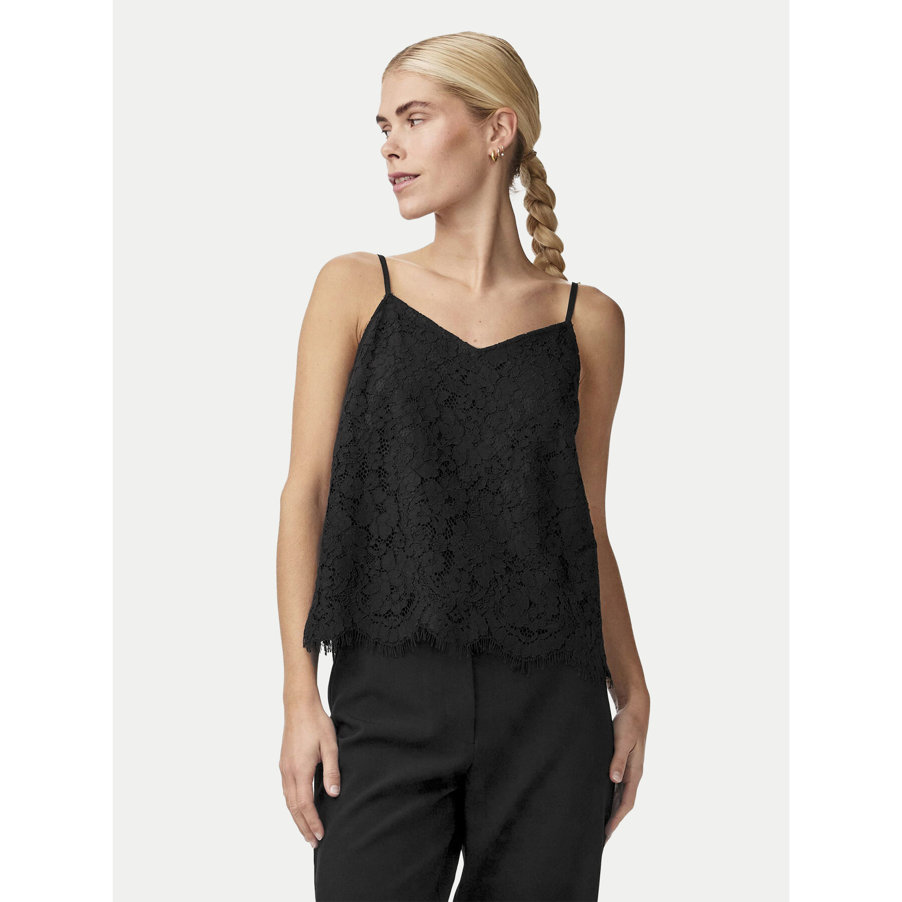 YAS Felső Perla 26032812 Fekete Regular Fit