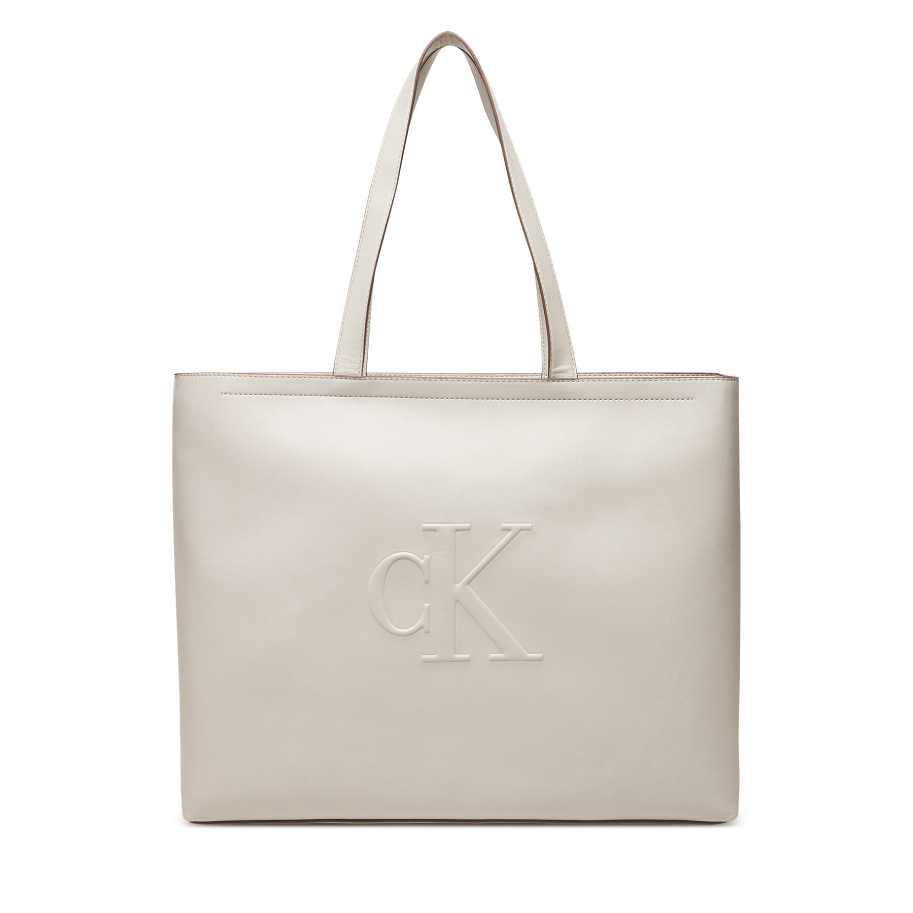 Kabelka Calvin Klein Jeans Sculpted Slim Tote34 LV04K3070G Écru