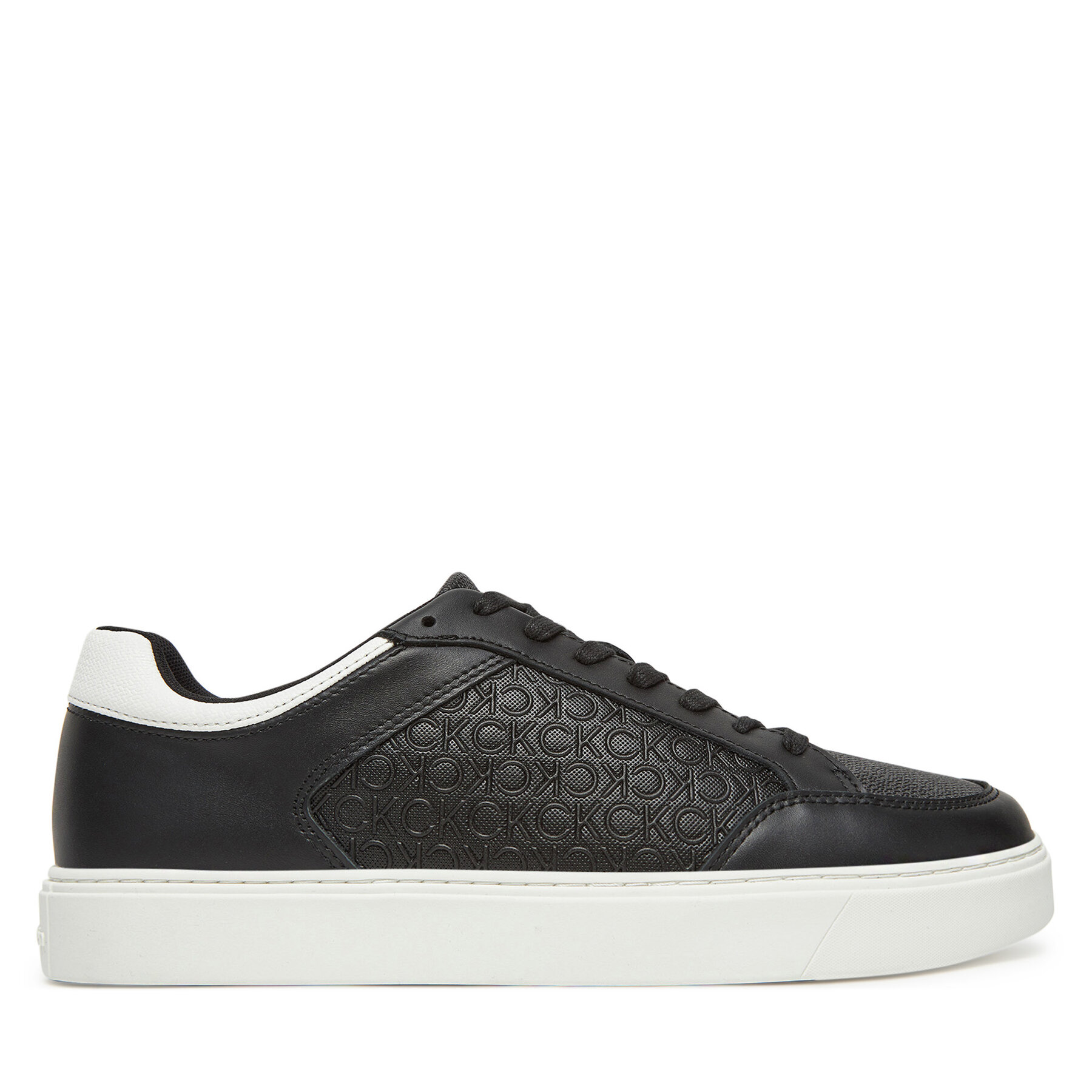 Sneakersy Calvin Klein Clean Cup Low Laceup Mono HM0HM01899 Čierna