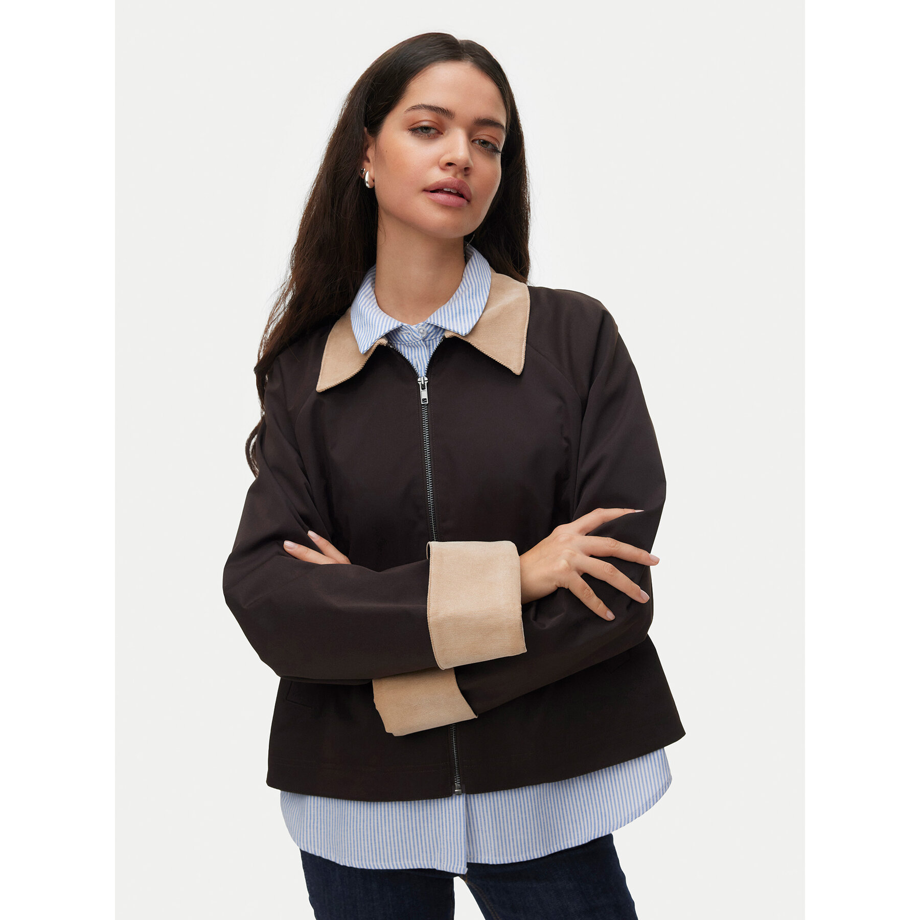 Vero Moda Hemdjacke Vicky 10347720 Braun Relaxed Fit