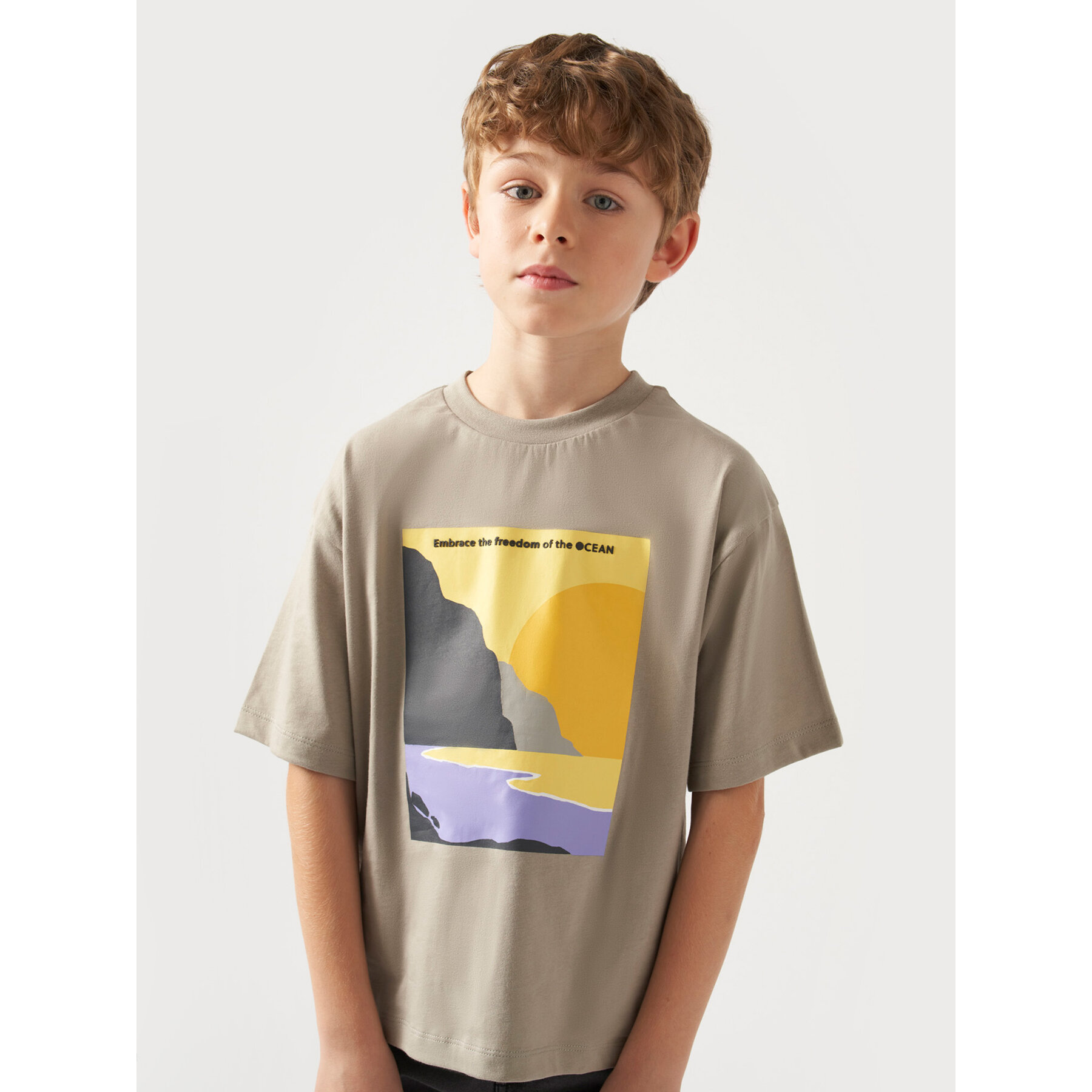 Mayoral T-Shirt 6039 Μπεζ Regular Fit