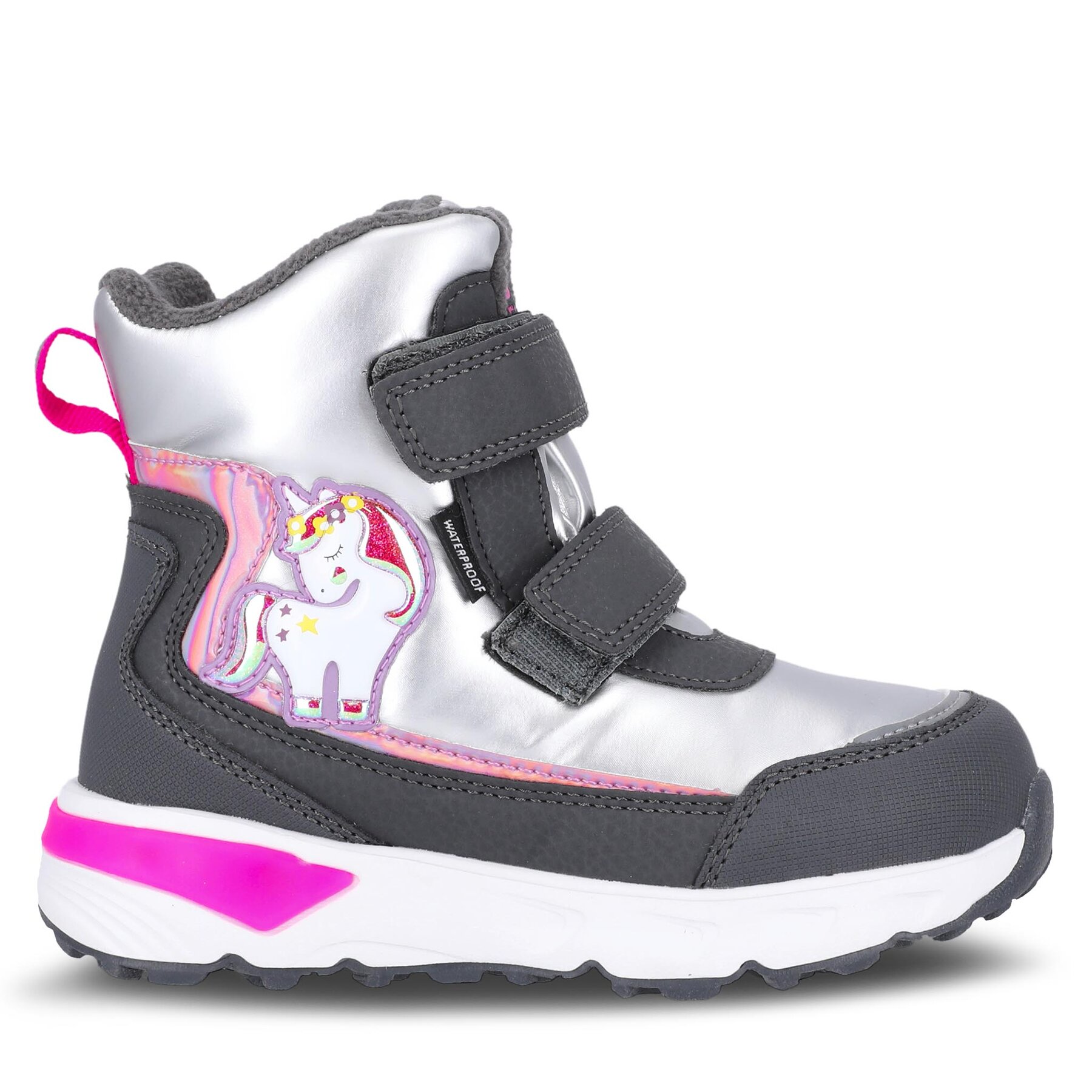 Botas de nieve ZigZag Hidol Kids Boot w/Lights WP Z234125 Gris