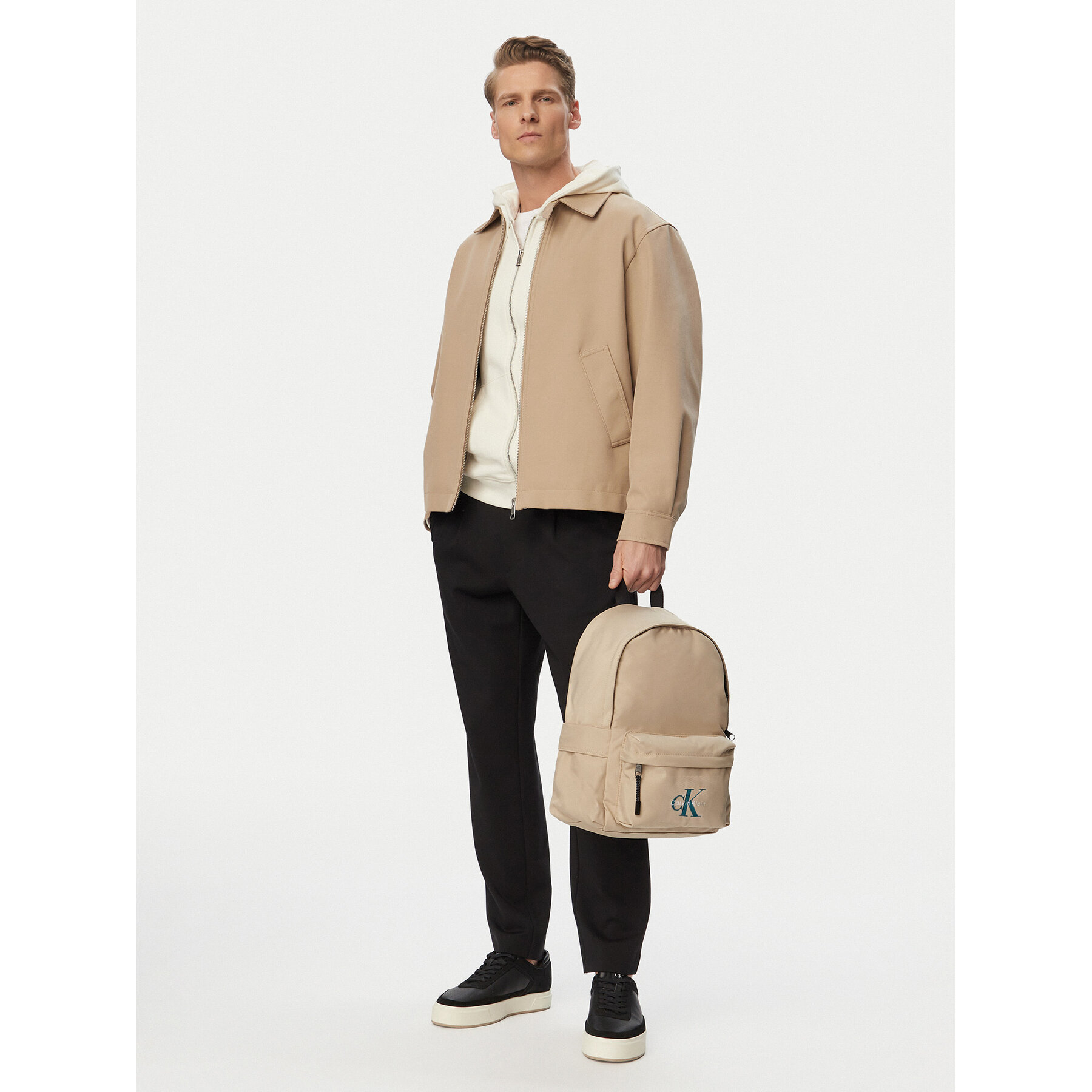 Nahrbtnik Calvin Klein Jeans Solid Monologo Backpack IU0IU00731 Bež