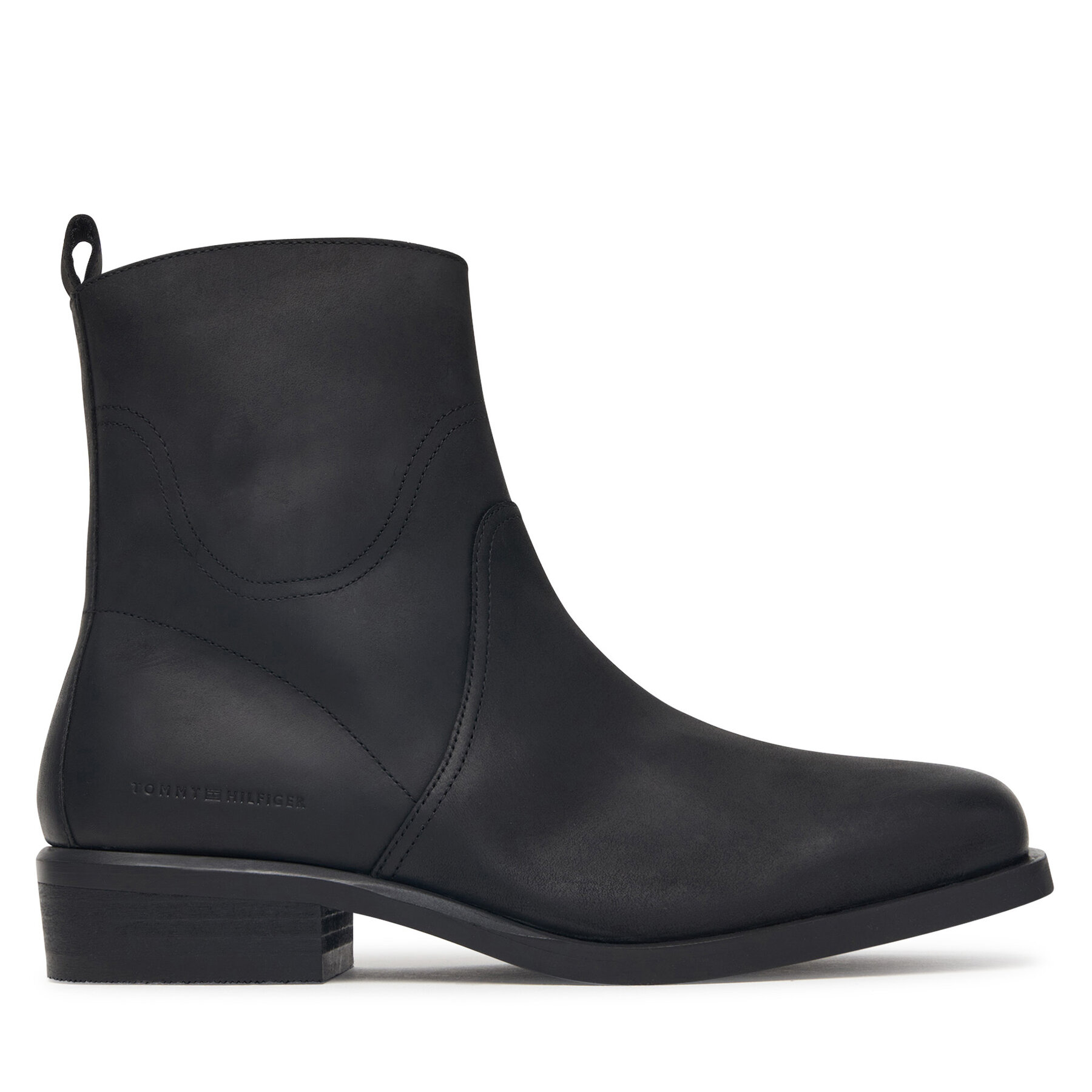 Škornji Tommy Hilfiger Hilfiger Dressy Lth Biker Boot FM0FM06077 Črna