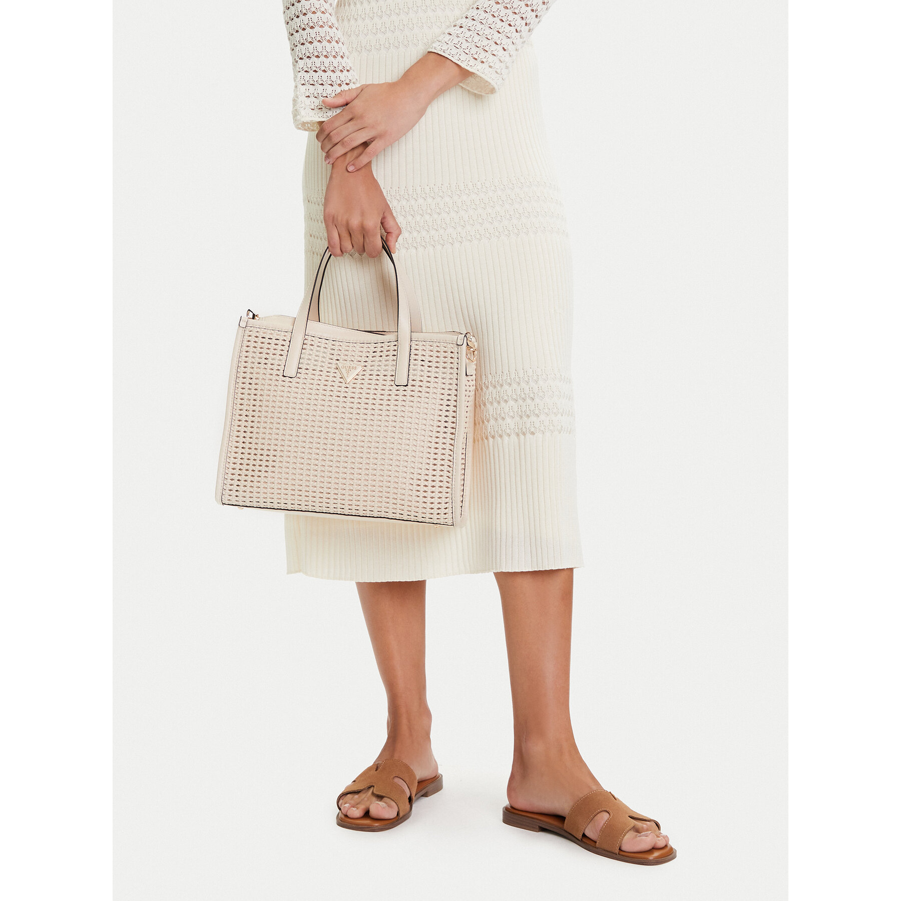 Geantă Guess Brigitta HWWZ72 06230 Écru