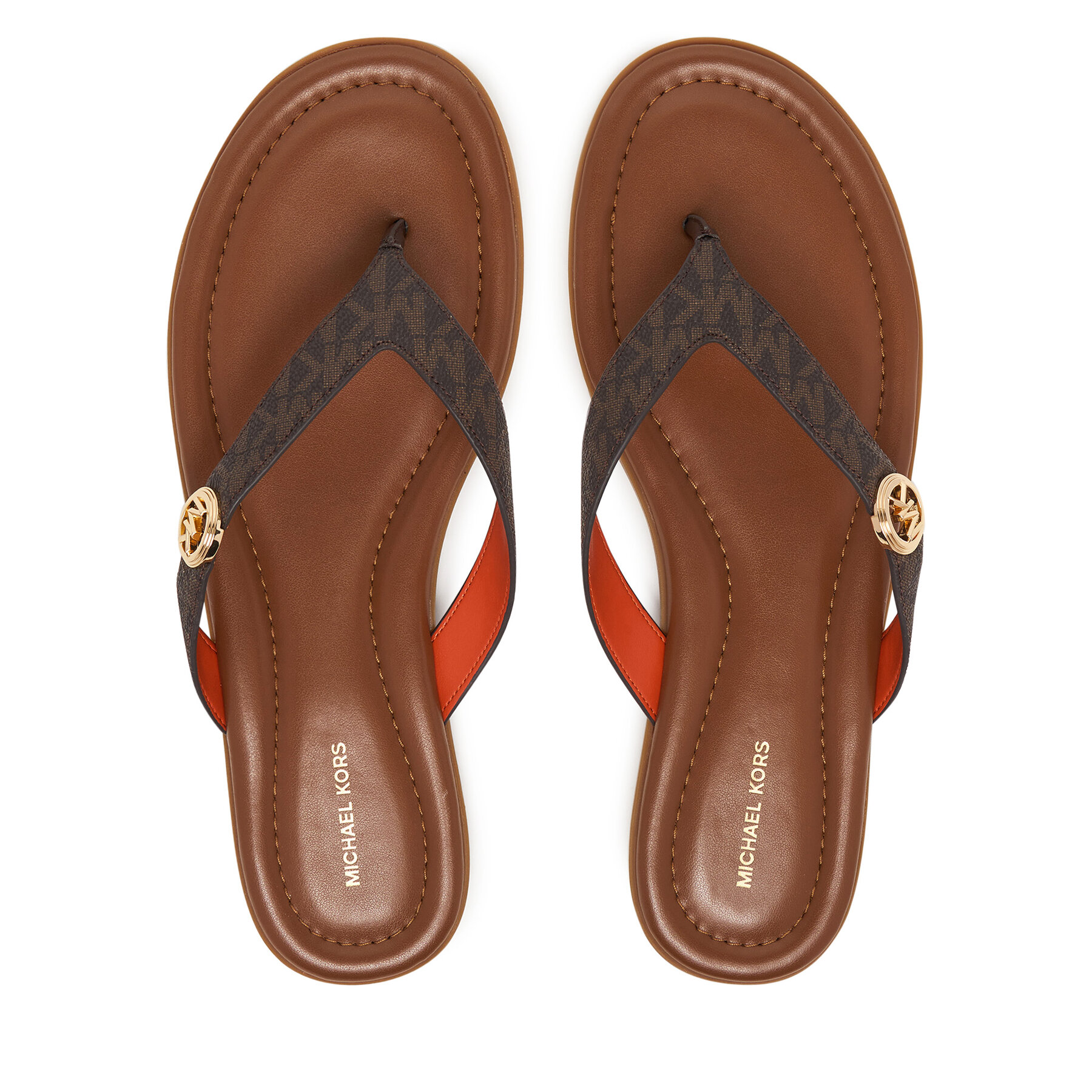 Σαγιονάρες MICHAEL Michael Kors Ering Thong 40S6ERFS1B Καφέ
