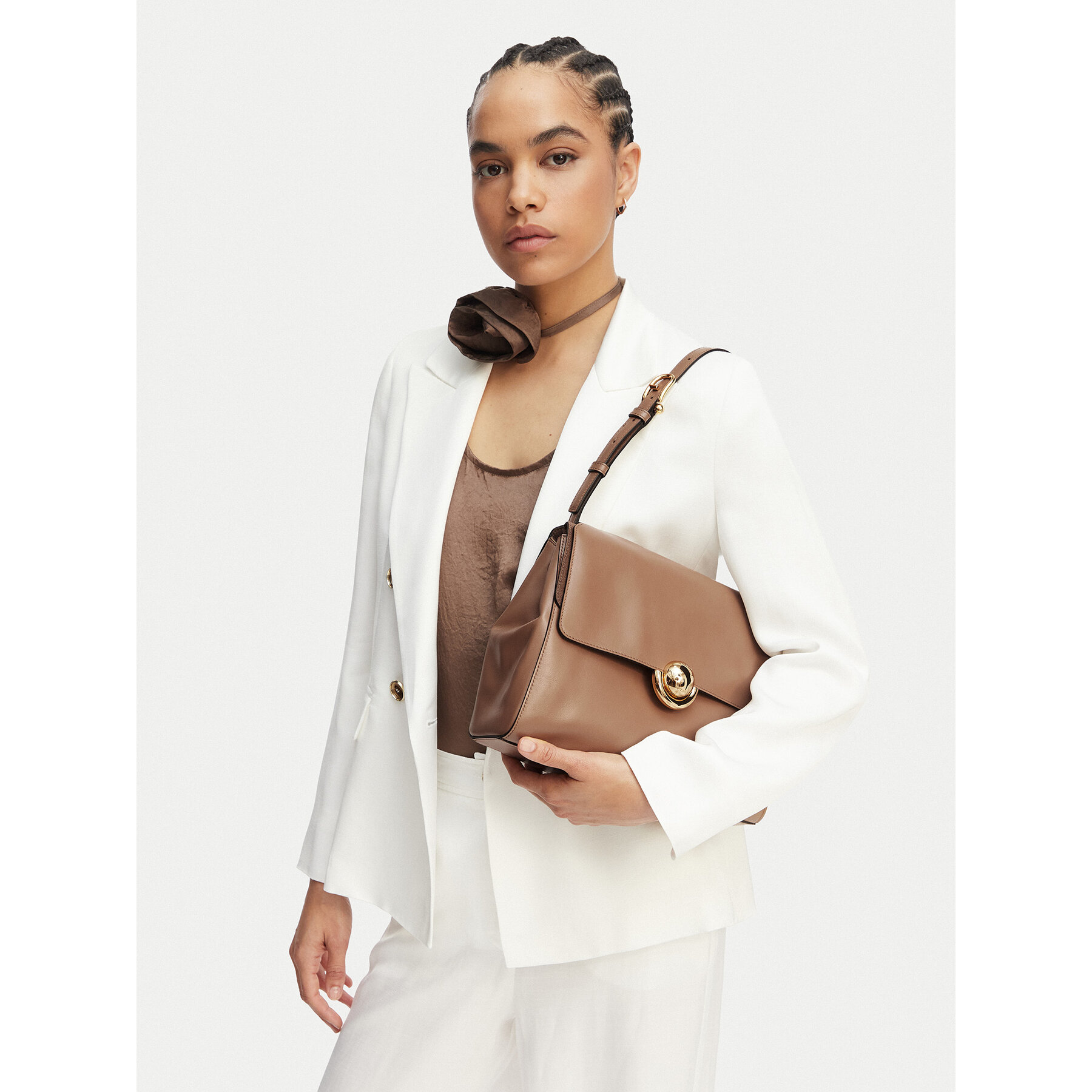 Geantă Furla Domus S WB01862 BX4185 IT 4489S Maro