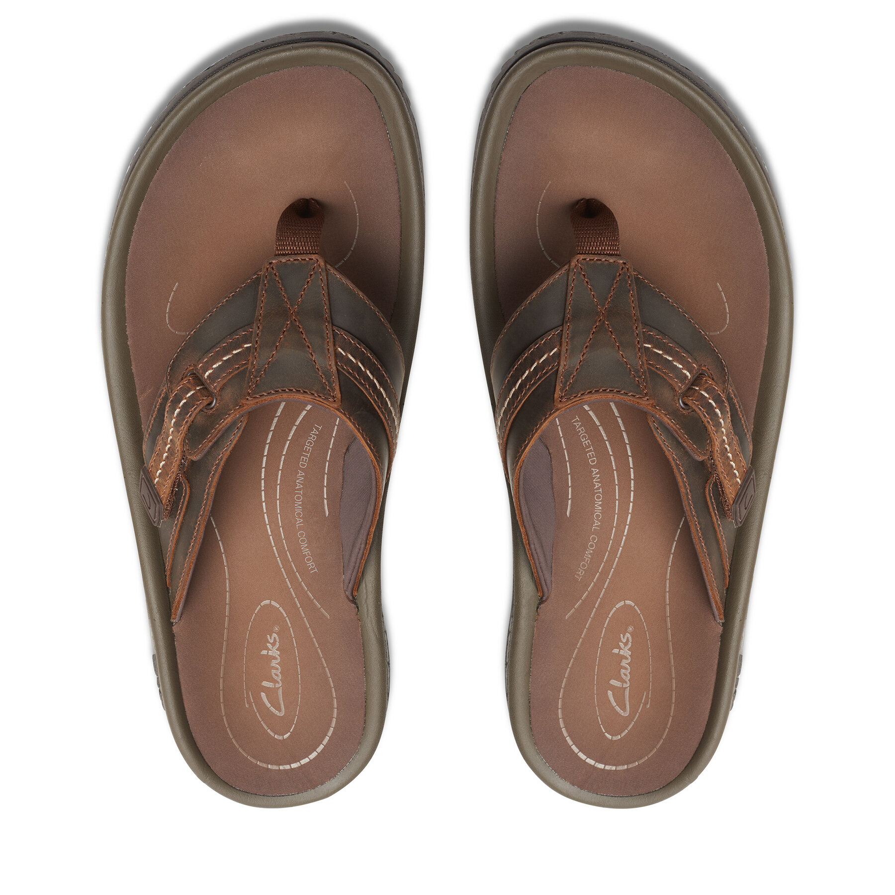 Джапанки Clarks Wesley Sun 26176987 Кафяв