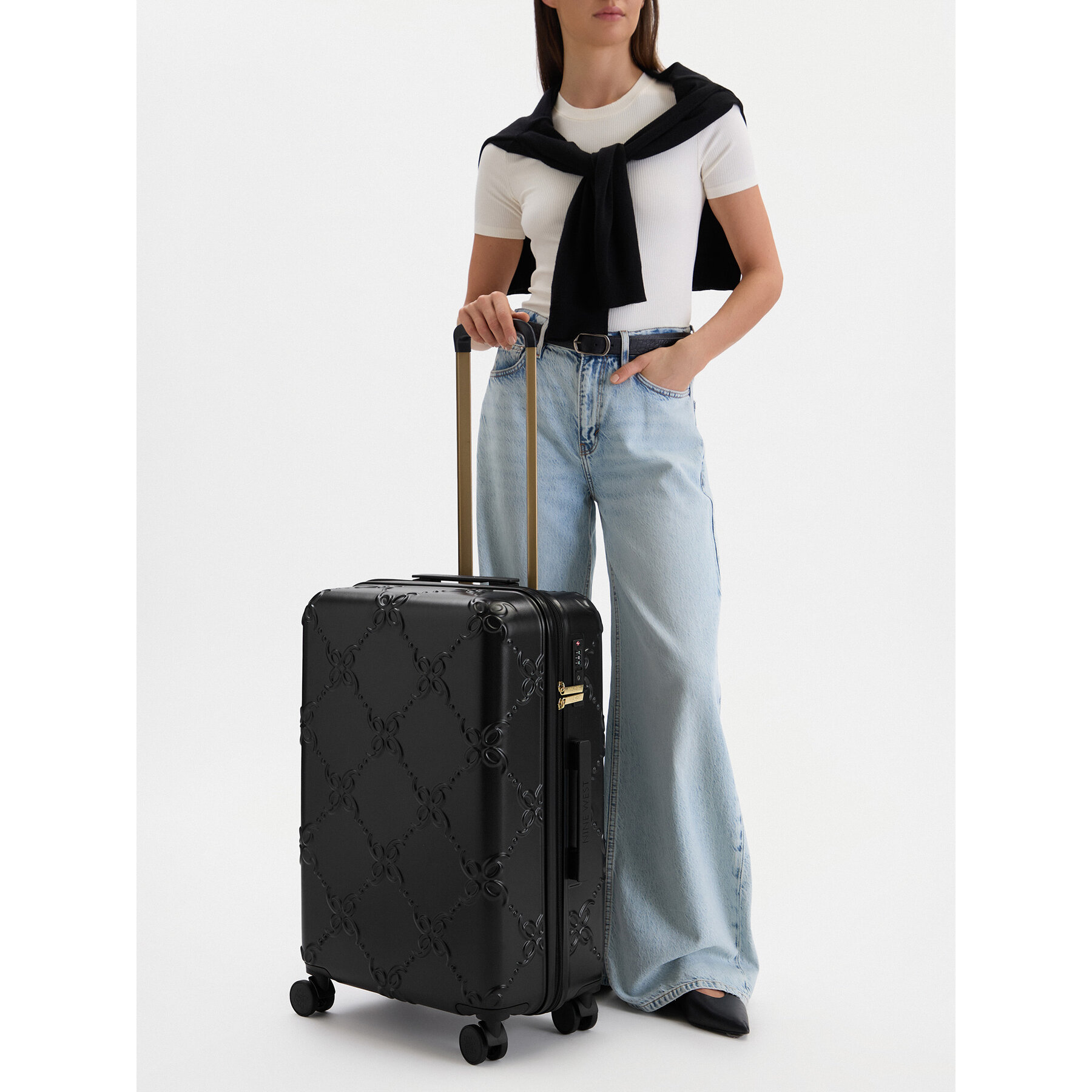 Valiză medie Nine West CEO-NW-M-005-09 BLACK Negru