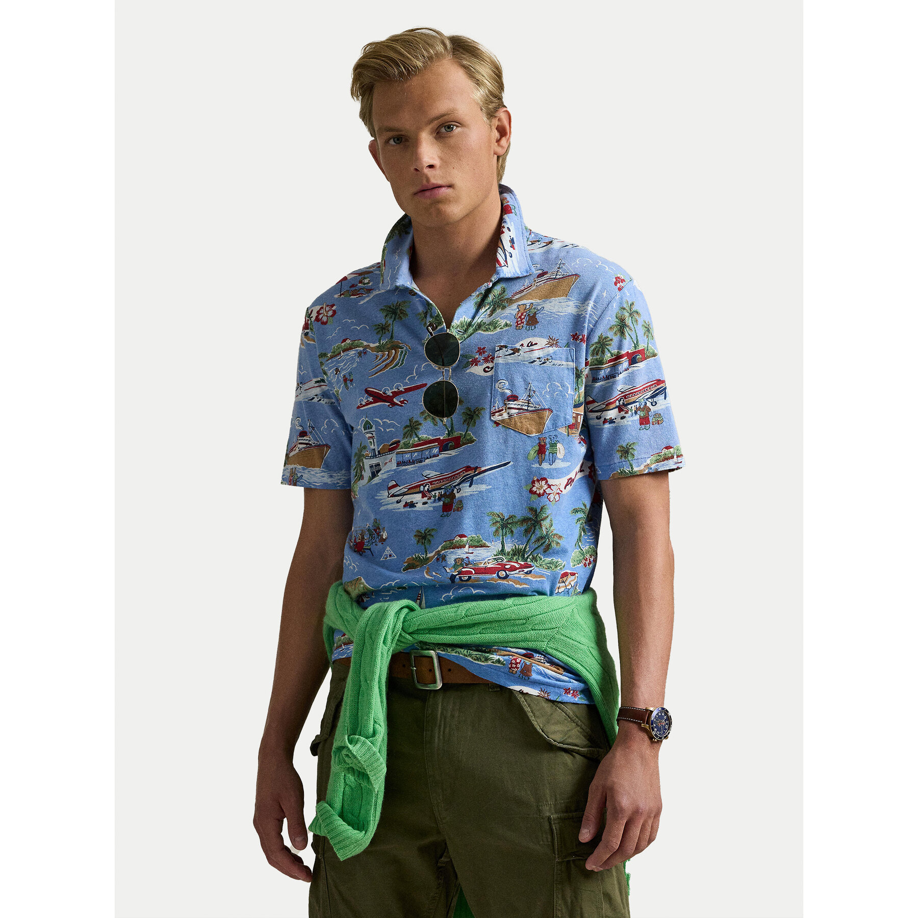 Polo Ralph Lauren Polo majica 710966450001 Modra Standard Fit