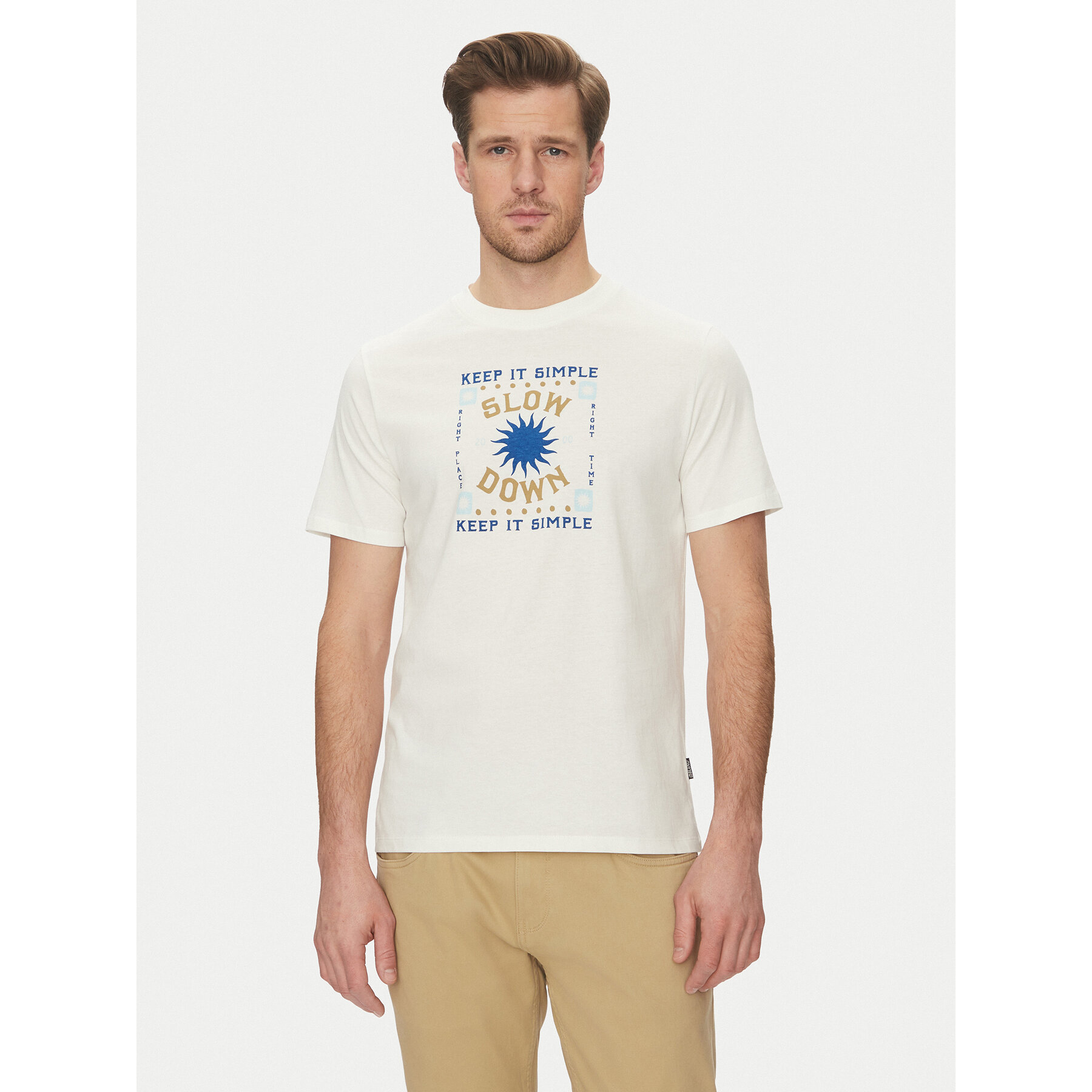 Blend T-shirt 20718311 Bianco Regular Fit