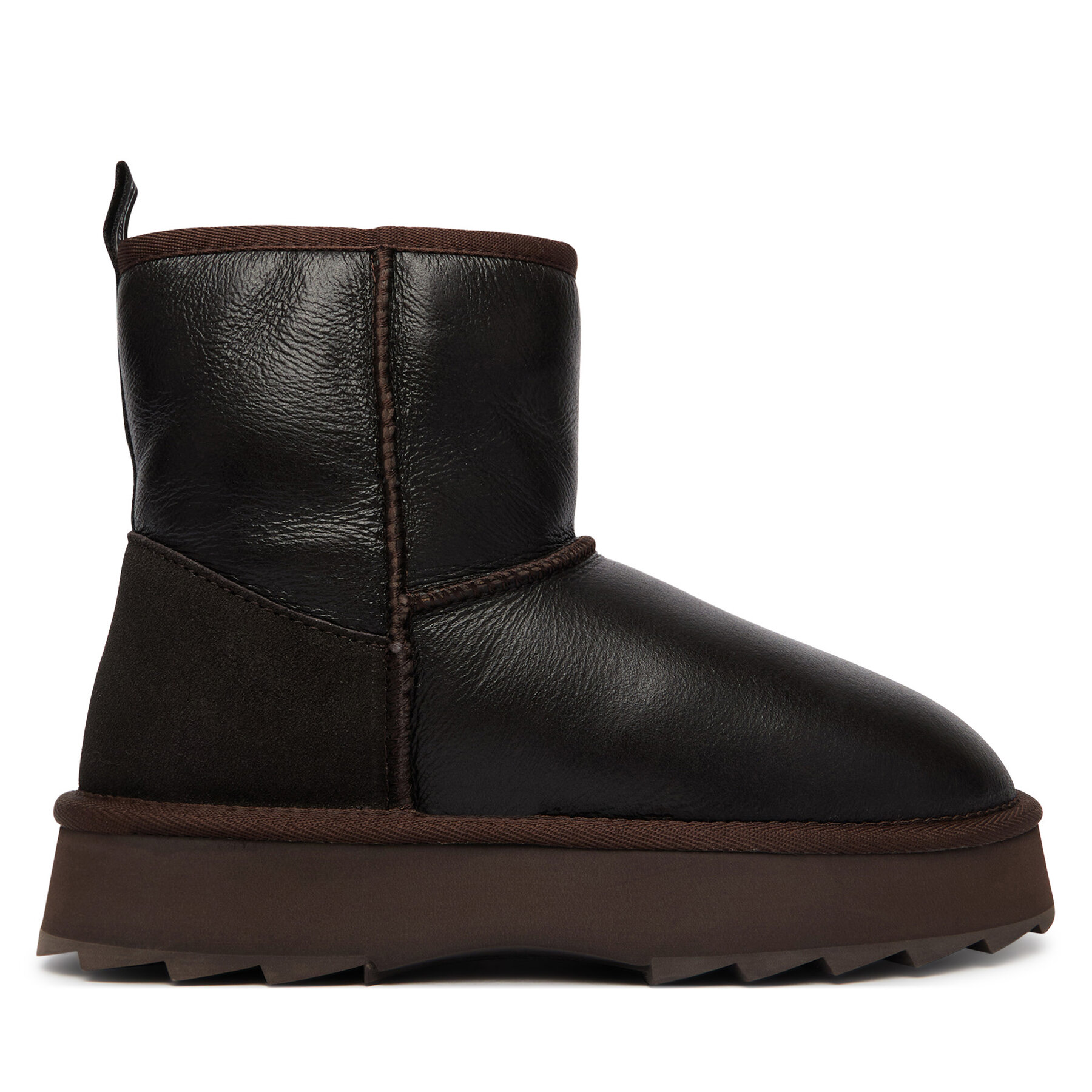 Čizme za snijeg EMU Australia Sharky Mini Town Flatform W13340 Tamno smeđa