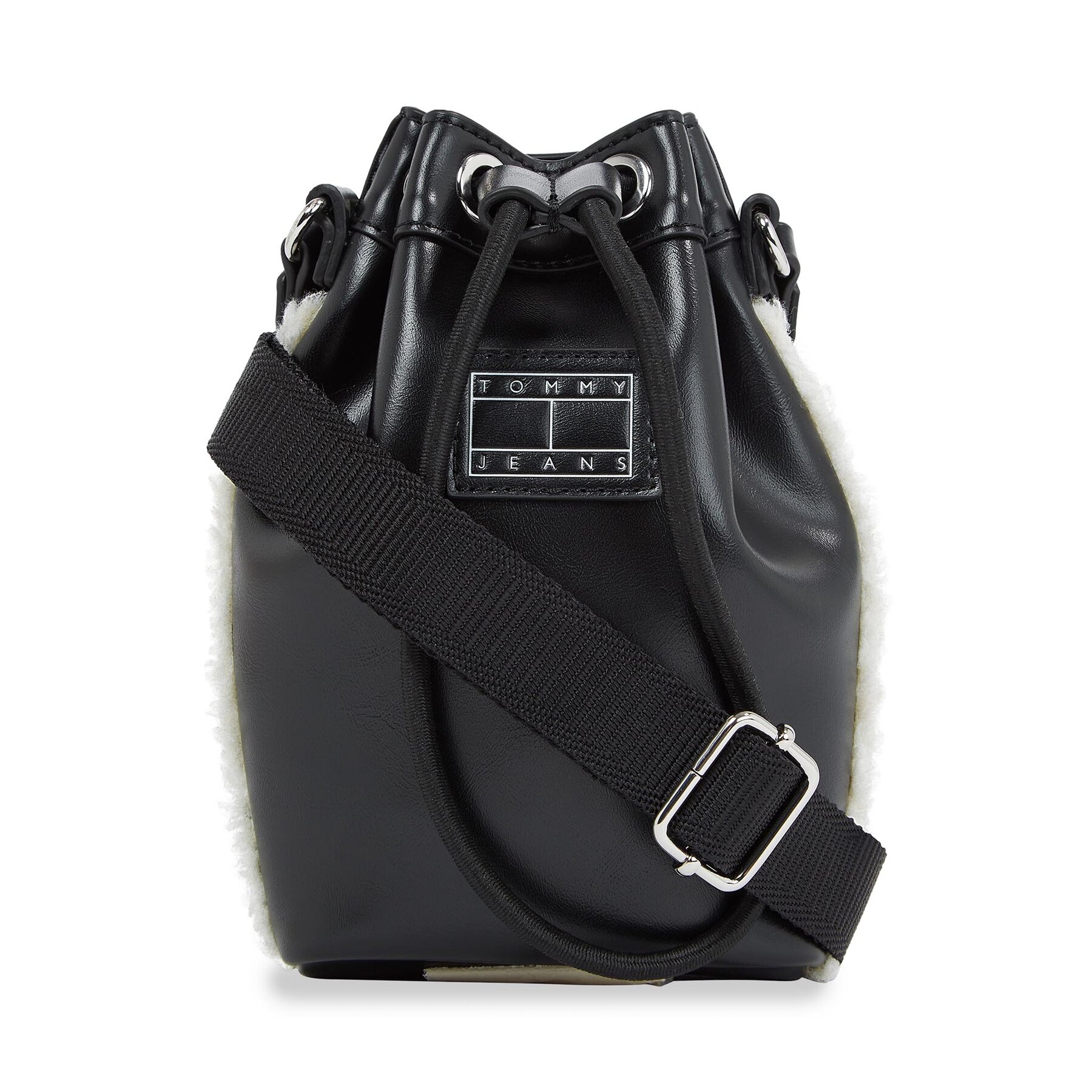 Telefontartó táska Tommy Jeans Tjw Cosy Up Phone Pouch Sherpa AW0AW15439 Fekete