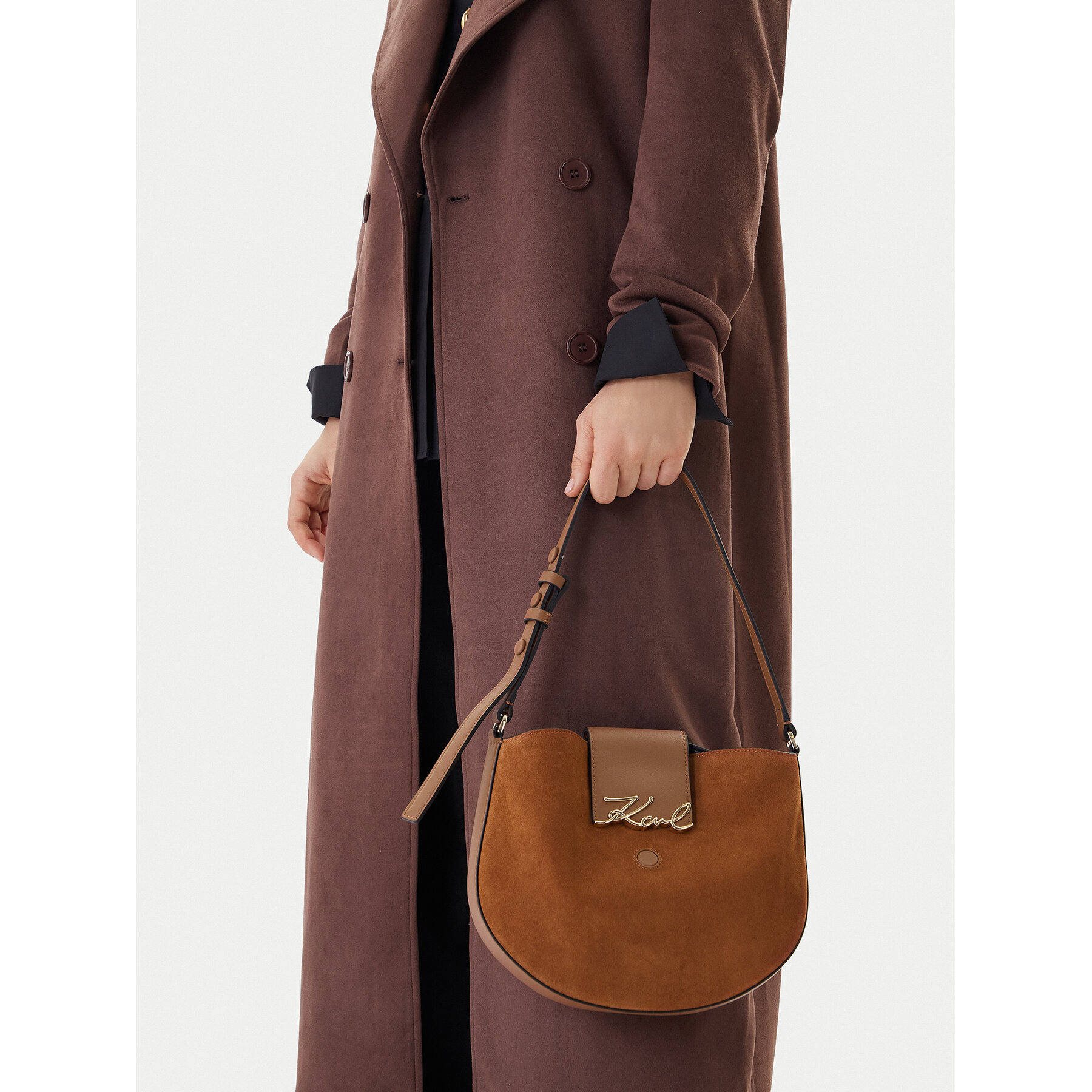 Дамска чанта KARL LAGERFELD B1W30196 Кафяв