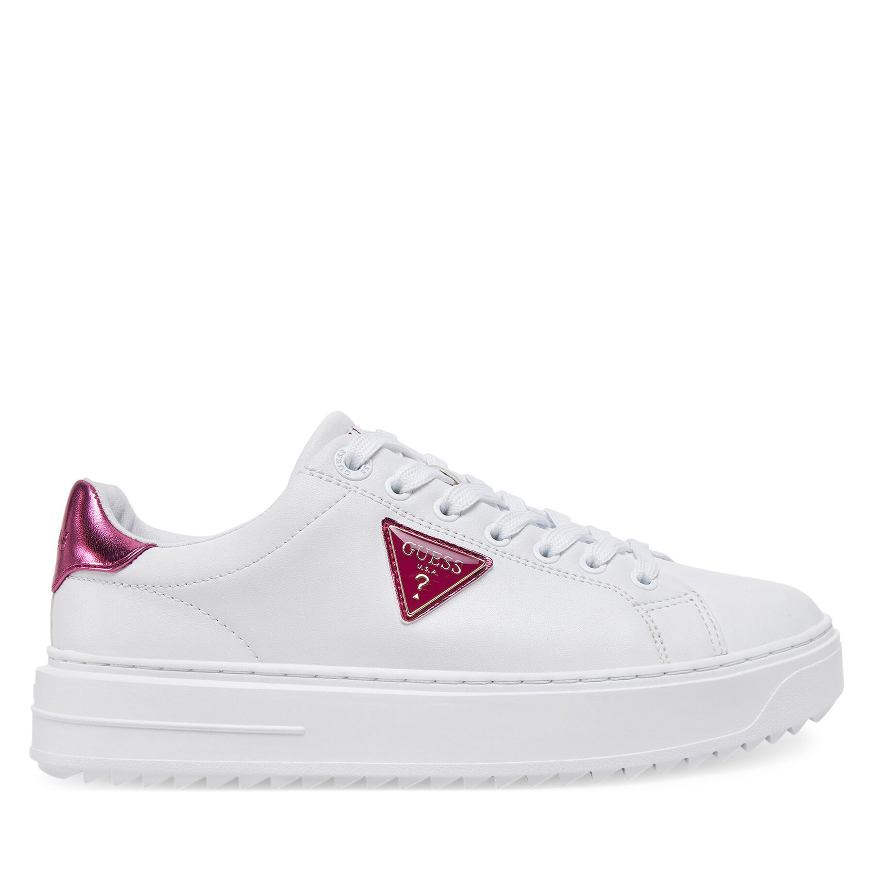 Sneakers Guess FLJD12 LEA12 Alb
