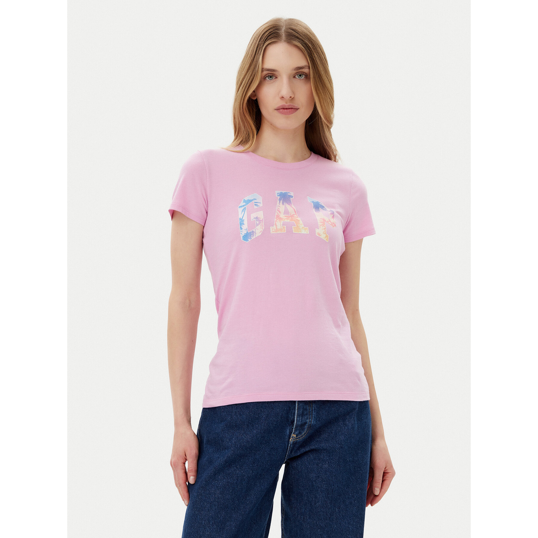 Gap Póló 776775-06 Rózsaszín Regular Fit