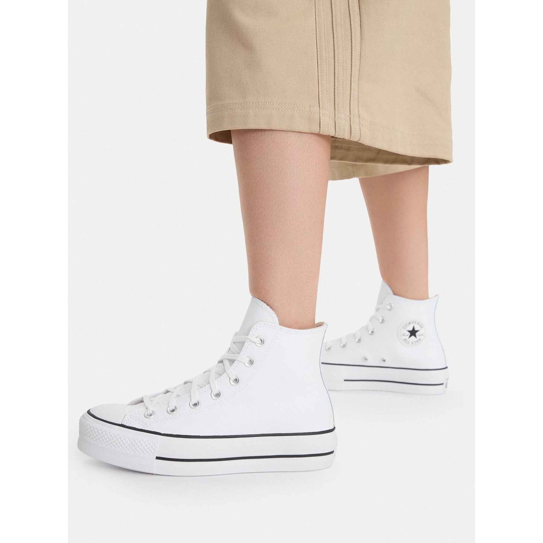 Modne superge Converse Chuck Taylor All Star Lift Clean Hi 561676C Bela