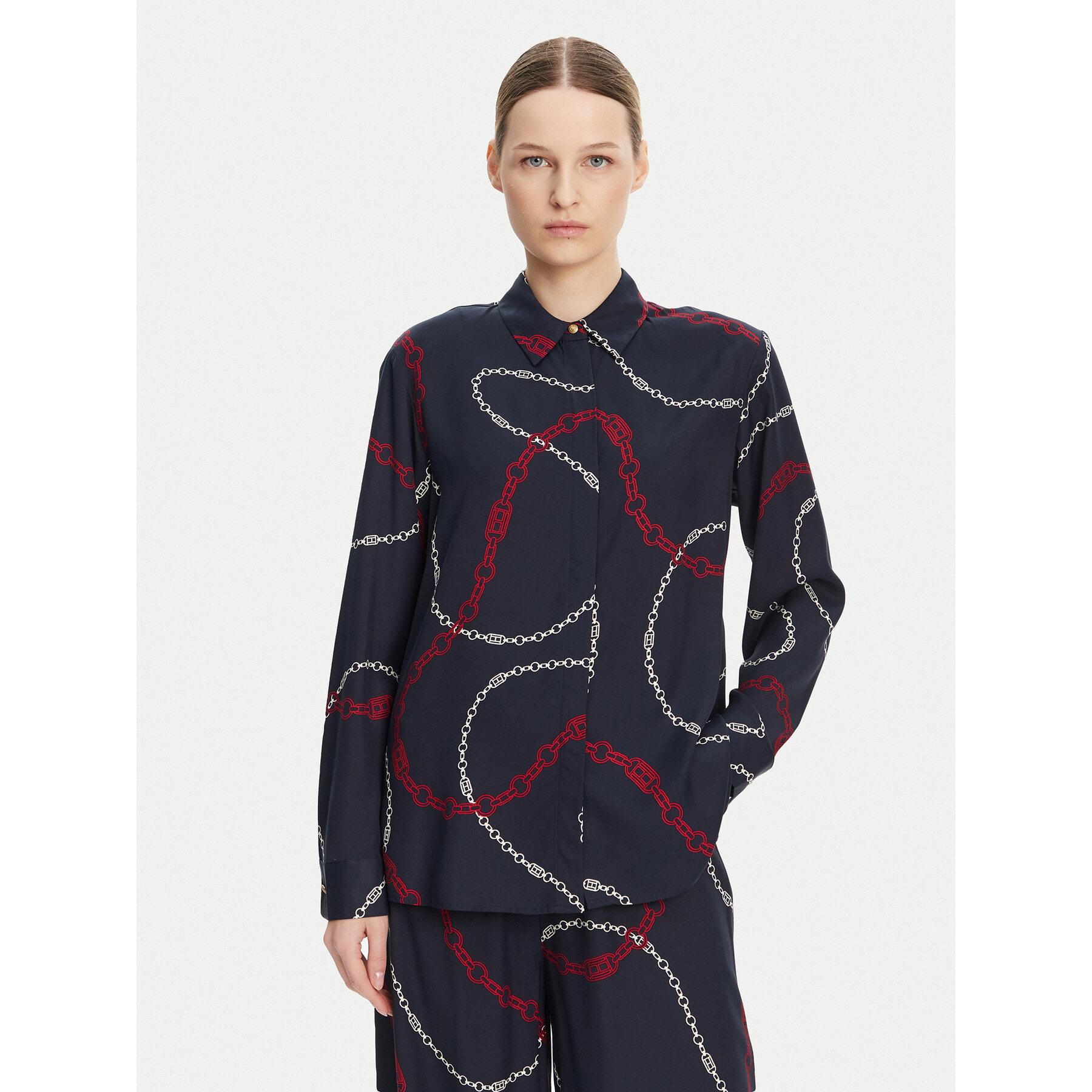 Tommy Hilfiger Hemd WW0WW44045 Dunkelblau Relaxed Fit