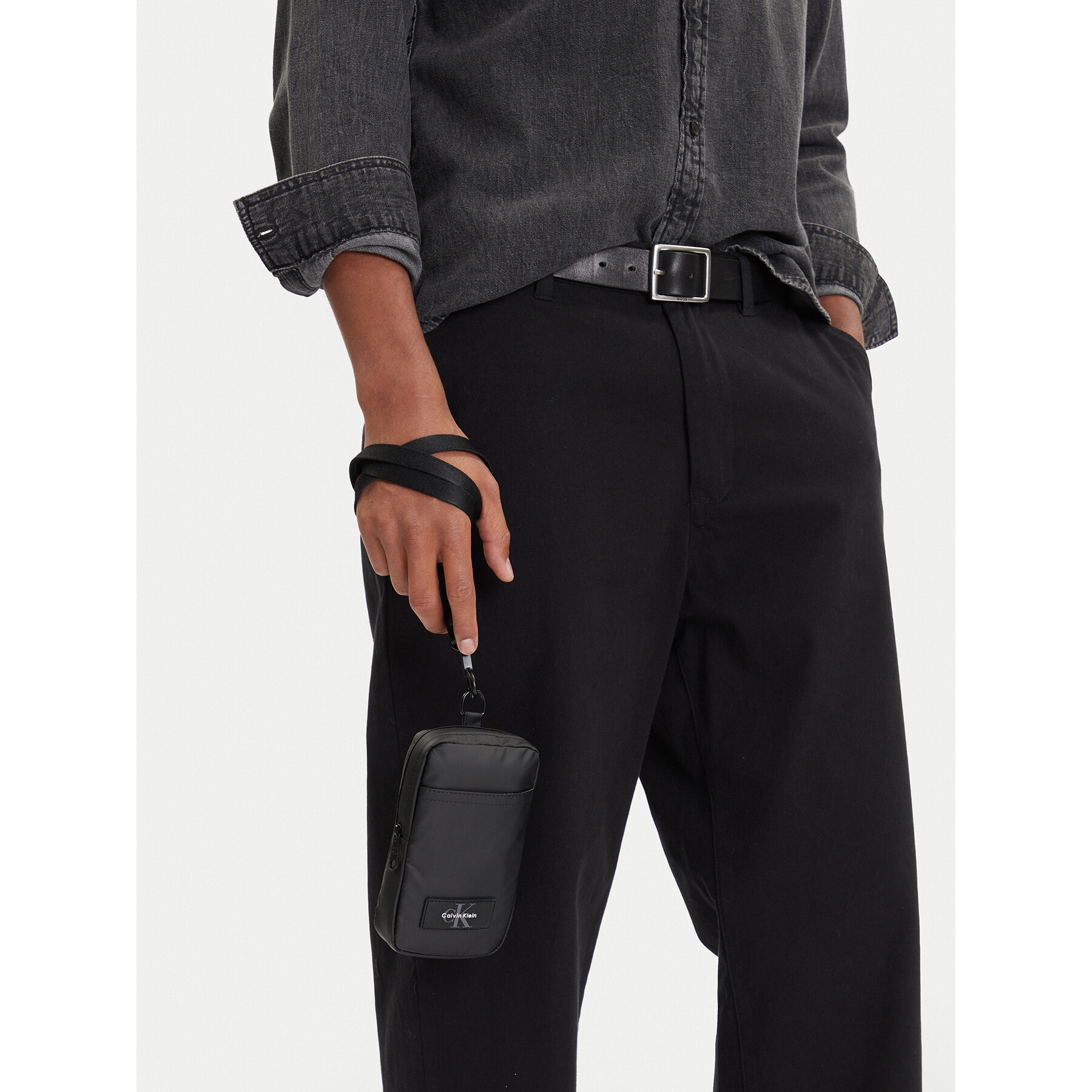 Τσαντάκι Calvin Klein Utility Phone Crossbody LV04D1136G Μαύρο