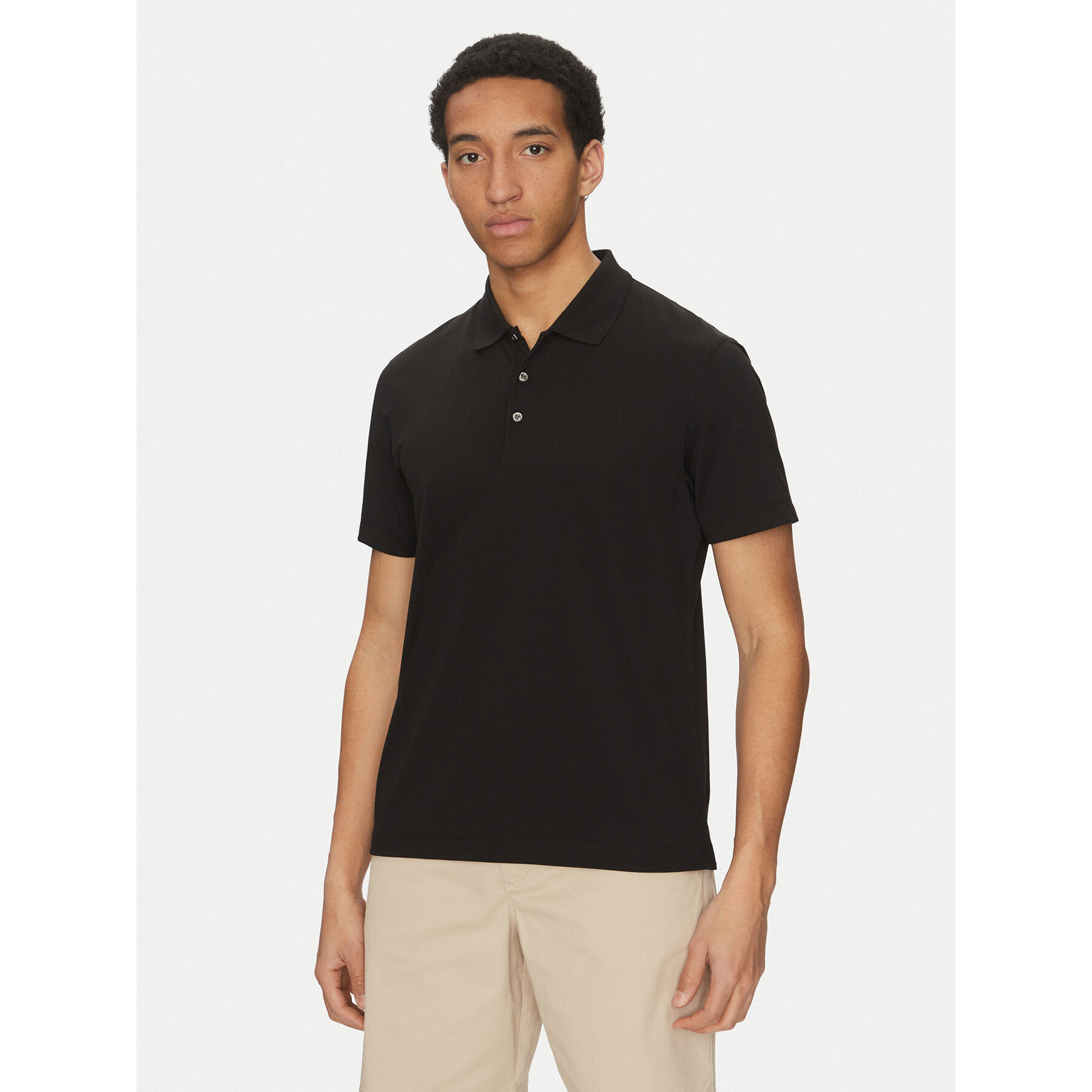 Calvin Klein Polo LV04LB220G Μαύρο Regular Fit